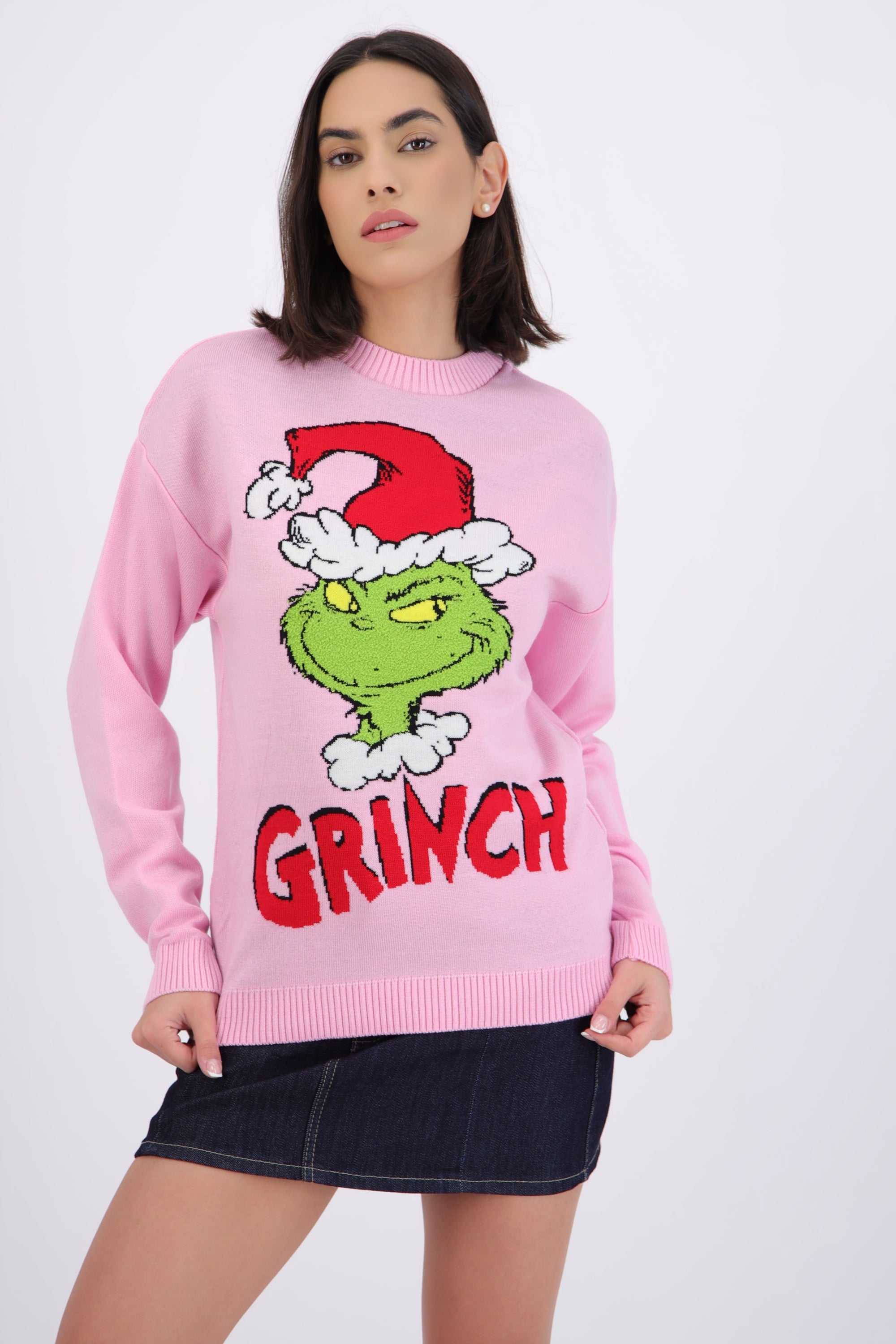 Sueter Grinch cara gorro
