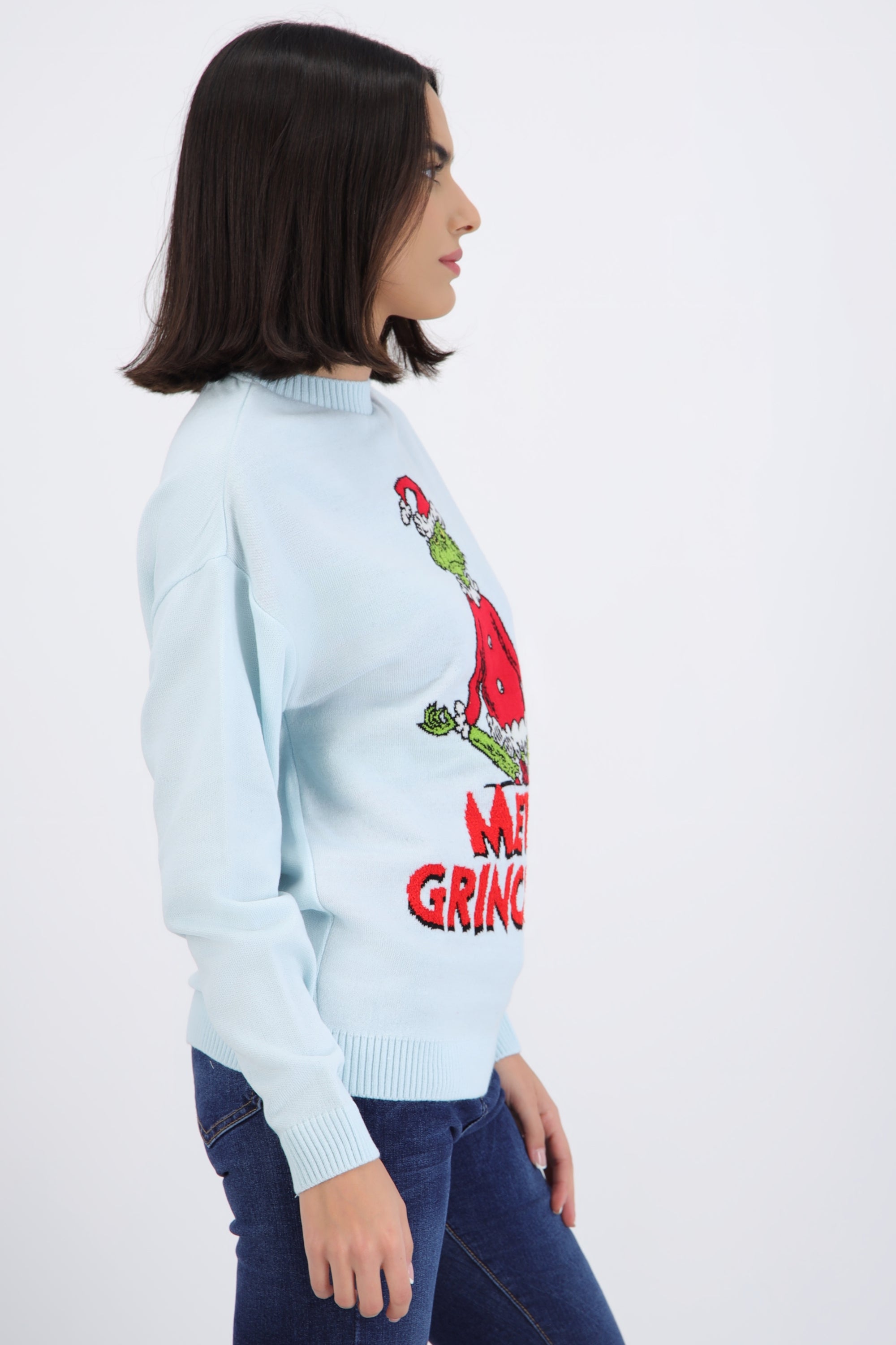 Sueter Grinch sentado textura