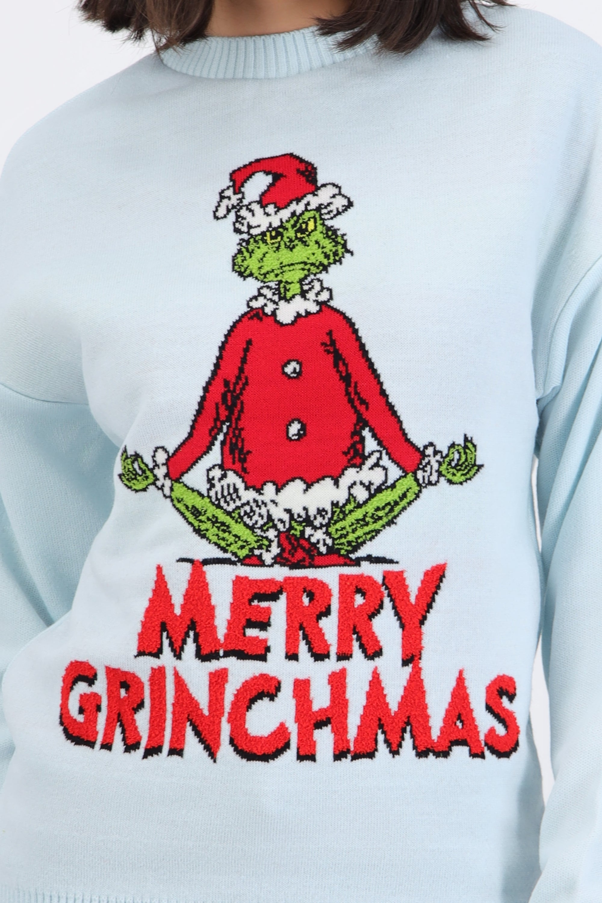 Sueter Grinch sentado textura