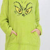 Maxi sudadera cozy grinch ojos