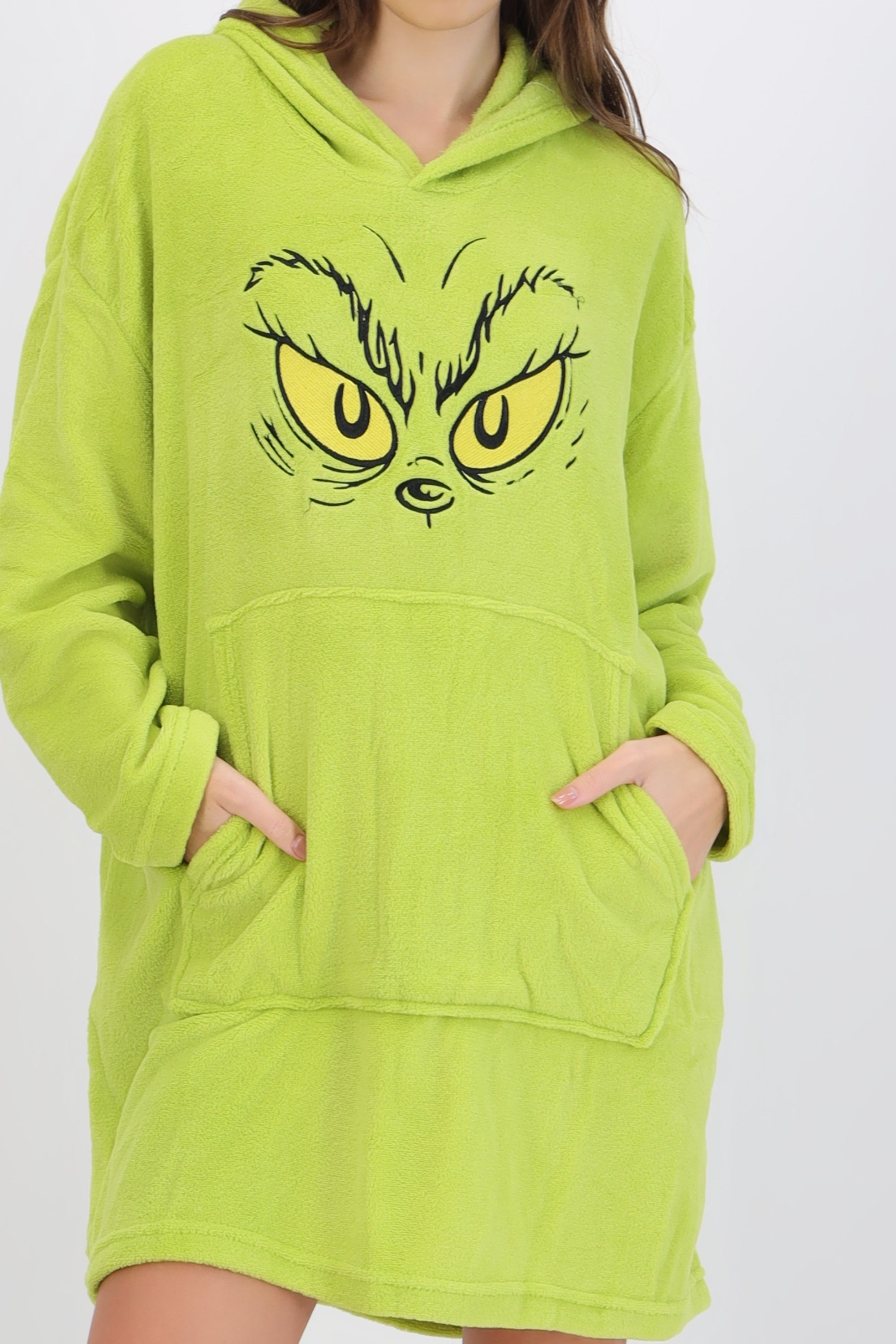 Maxi sudadera cozy grinch ojos