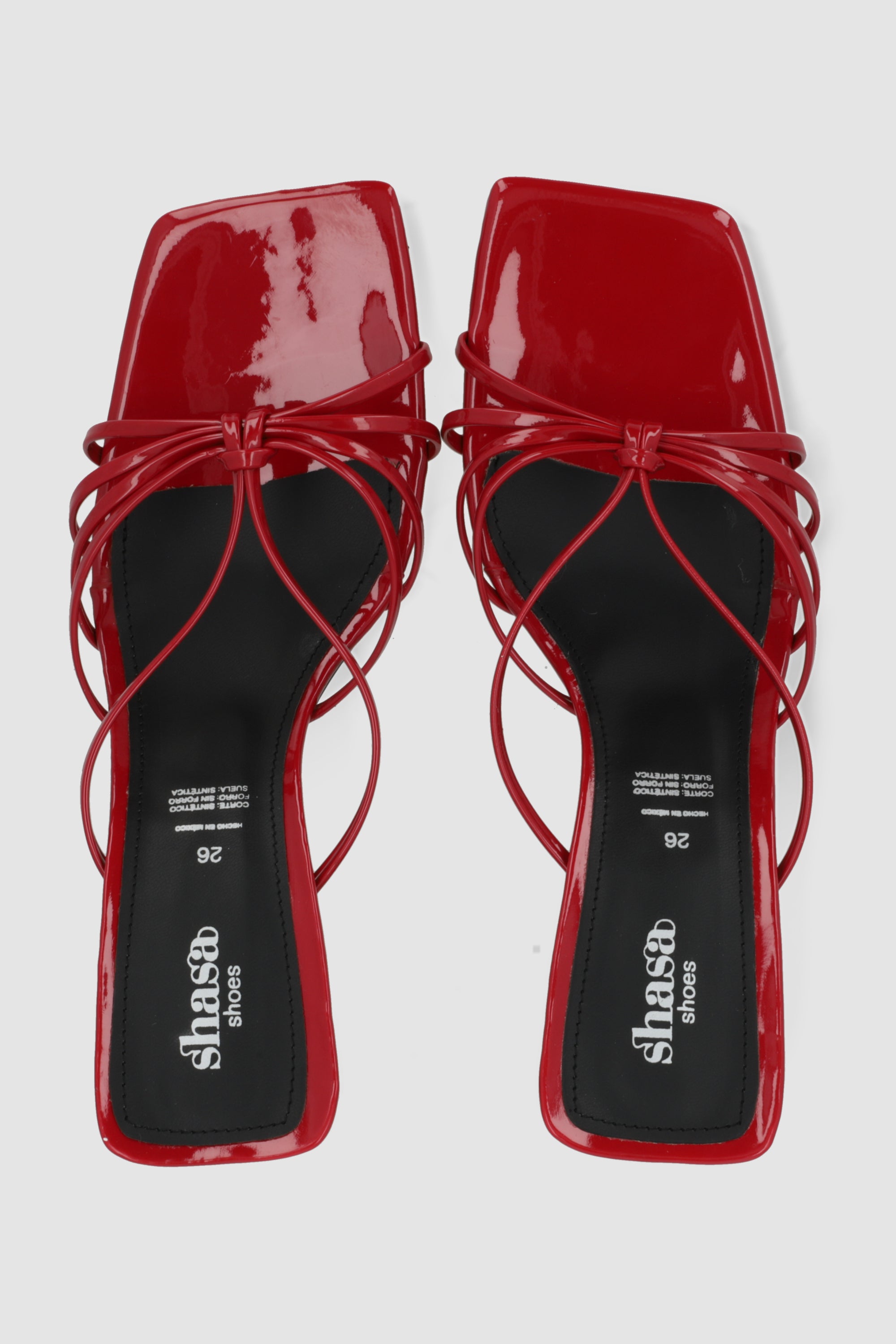 Tacon multitiras nudo ROJO