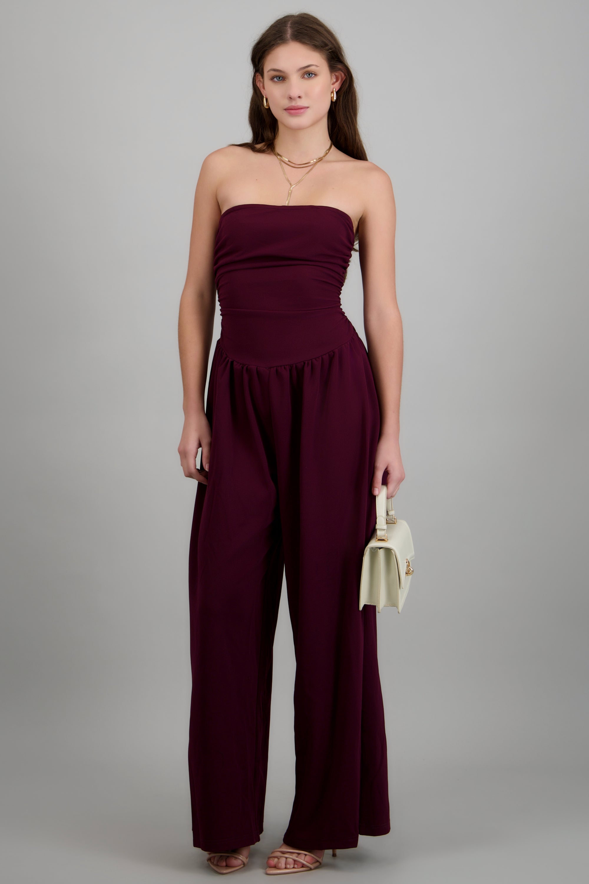 Jumpsuit strapless drapeado VINO