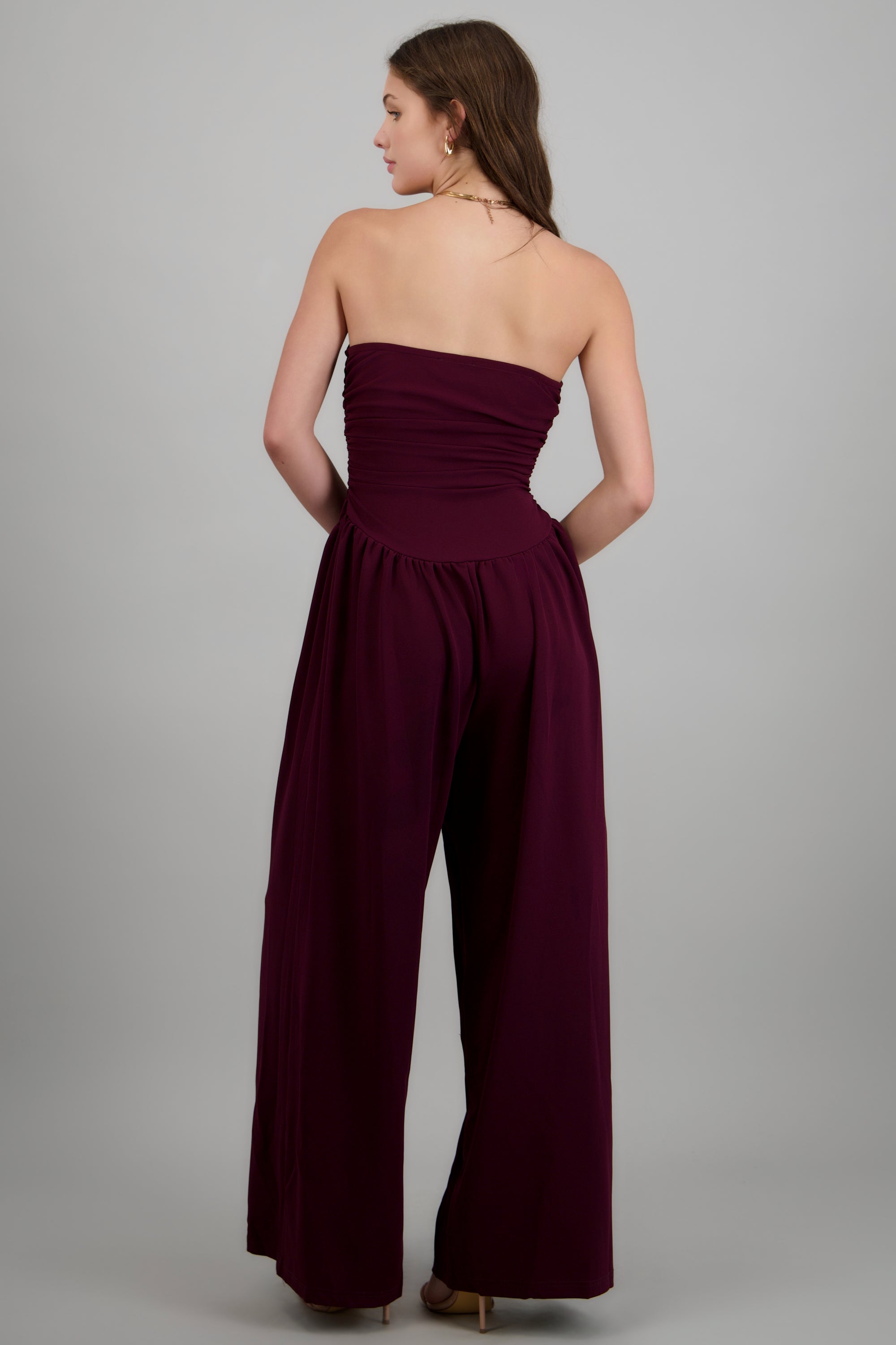 Jumpsuit strapless drapeado VINO