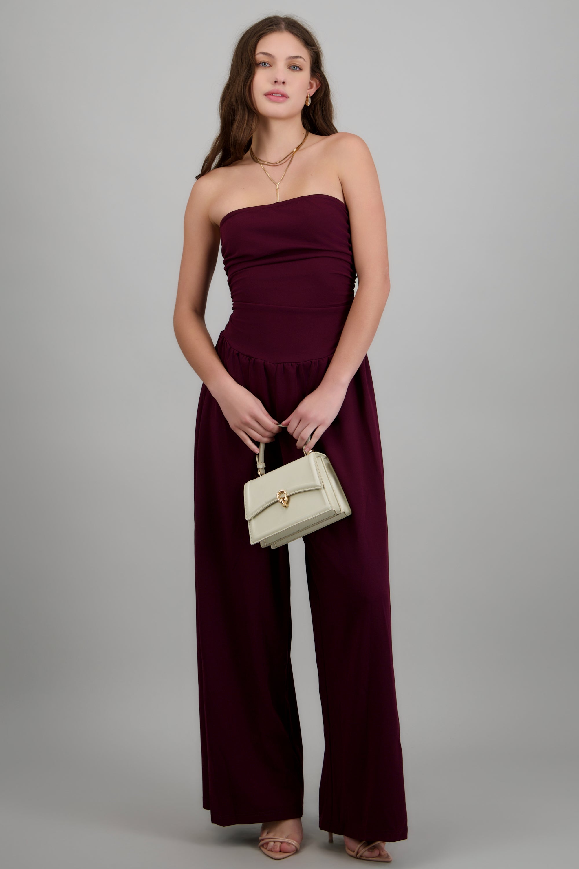 Jumpsuit strapless drapeado VINO