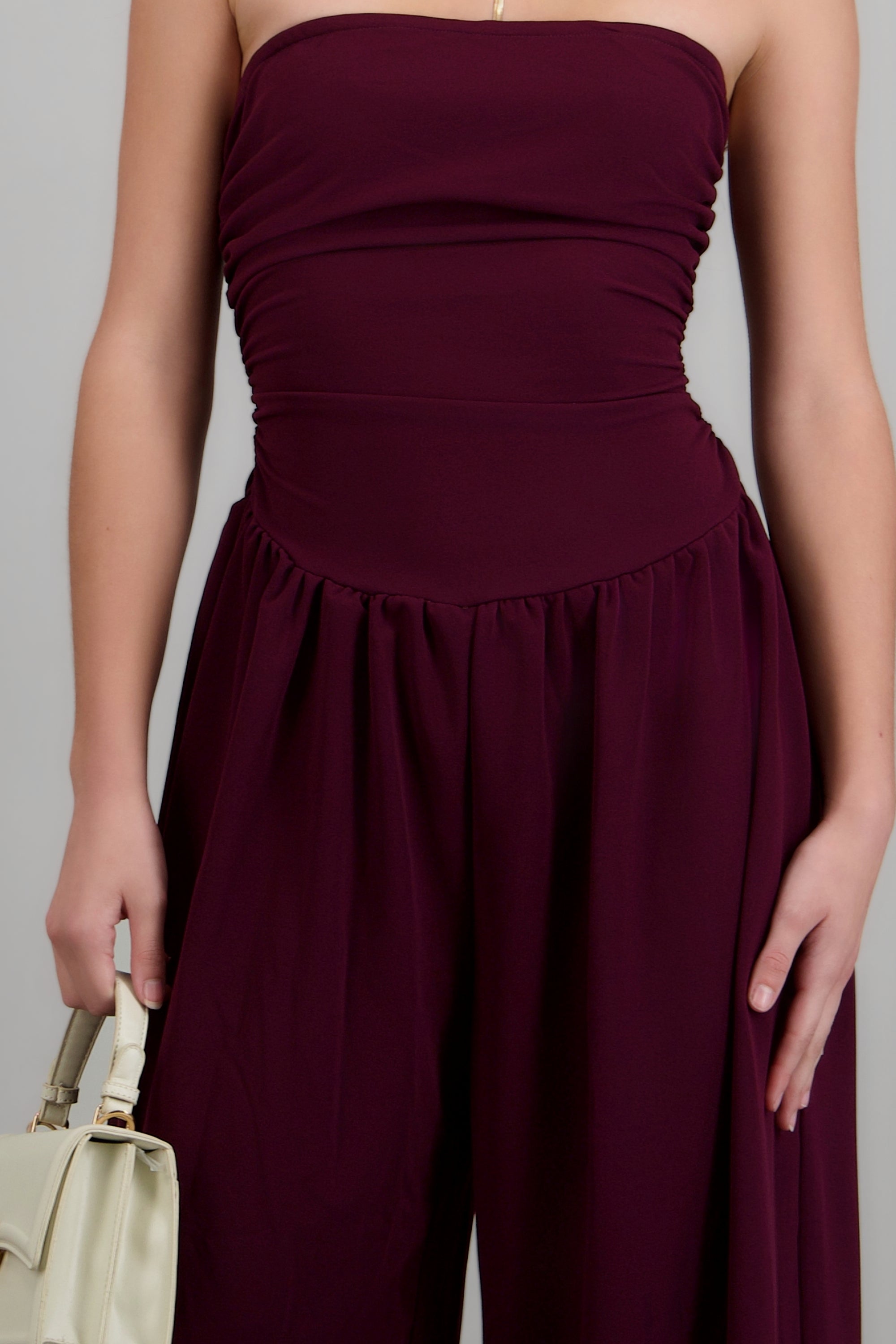 Jumpsuit strapless drapeado VINO