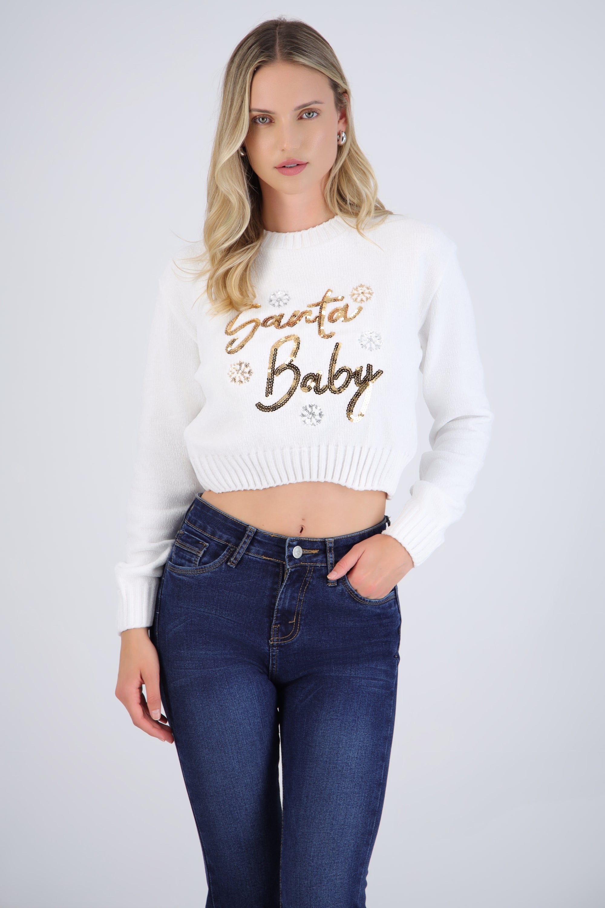 Suéter santa baby copos