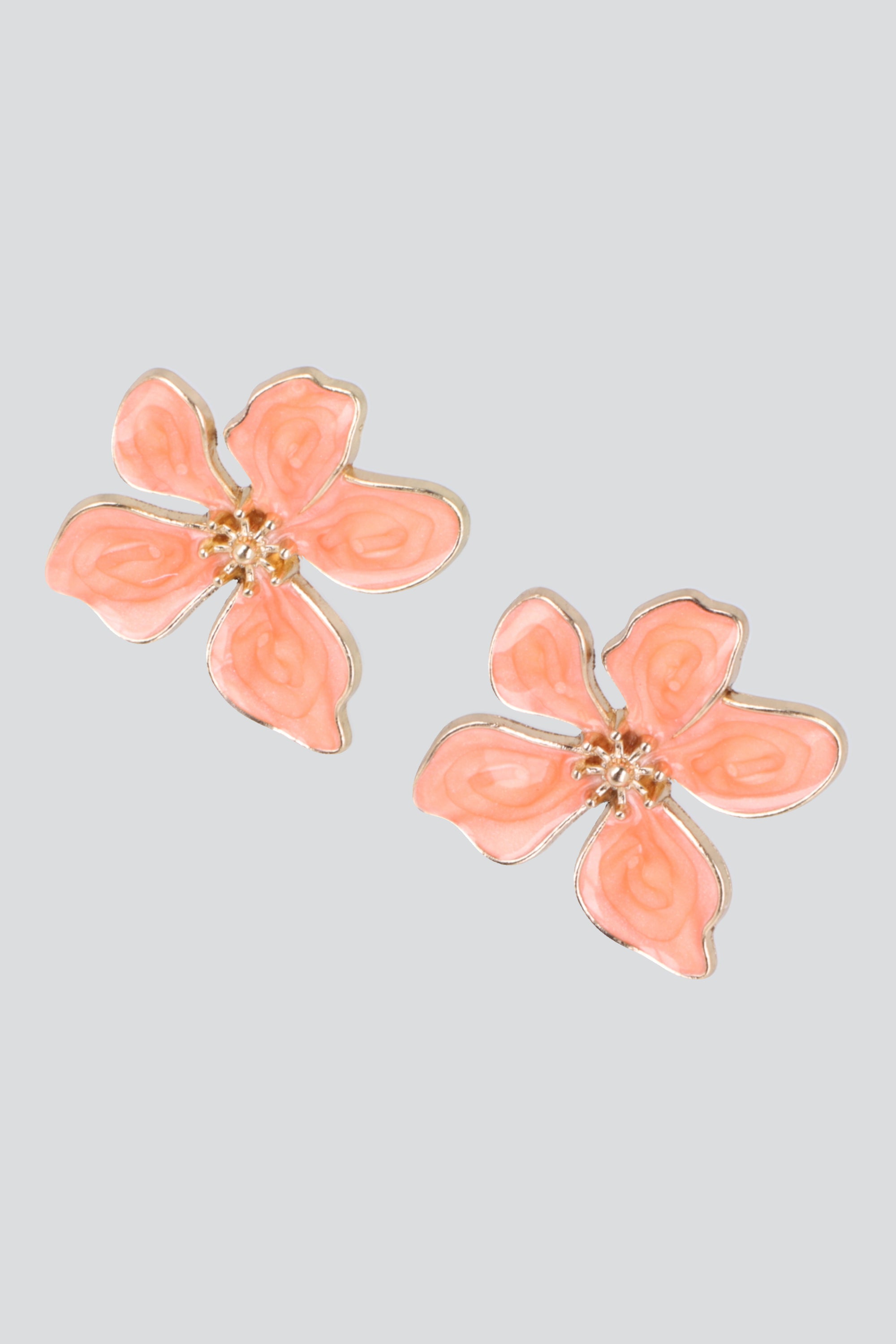 Aretes flor color NARANJA