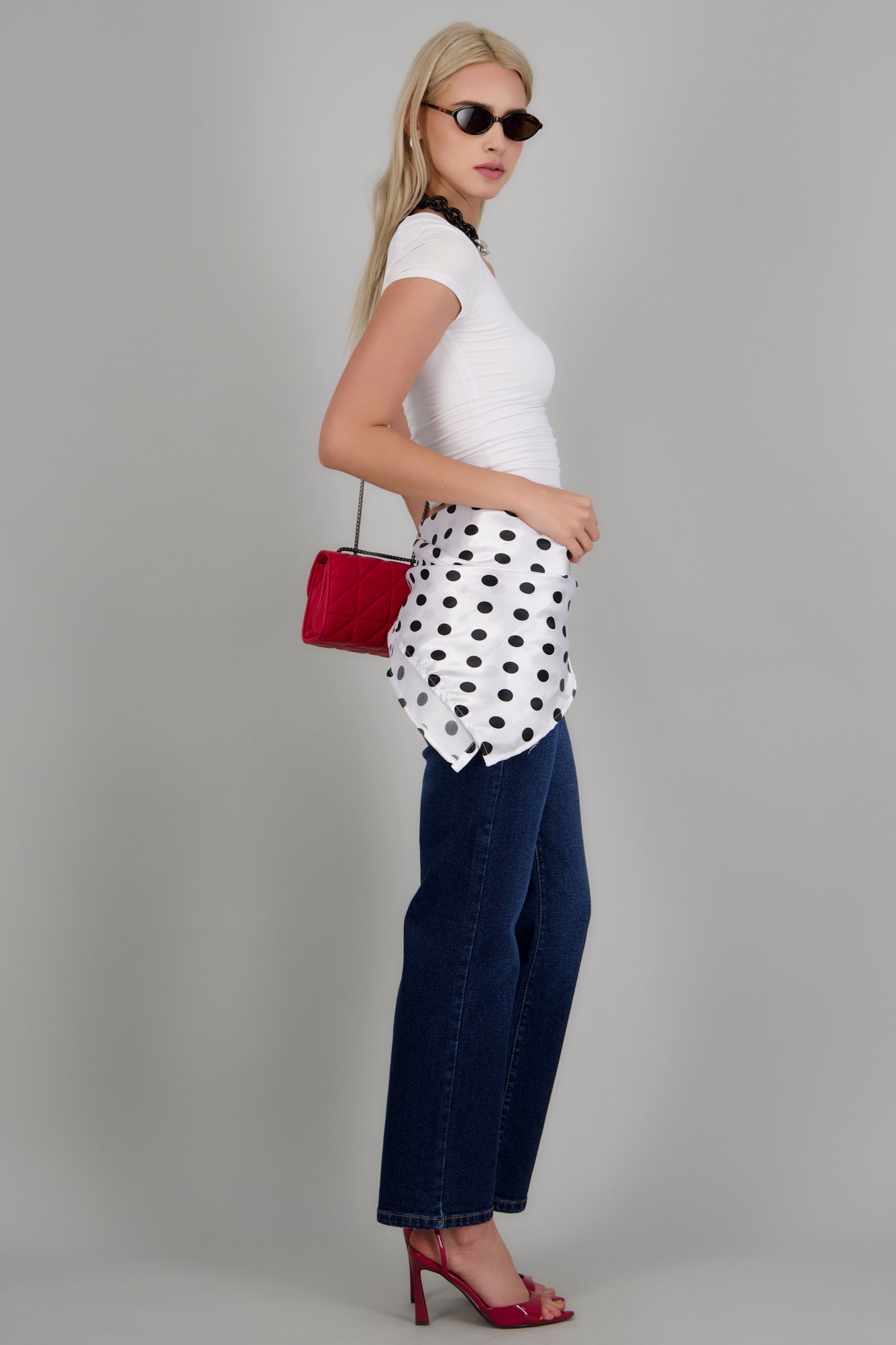 Jeans straight pañoleta DARK WASH