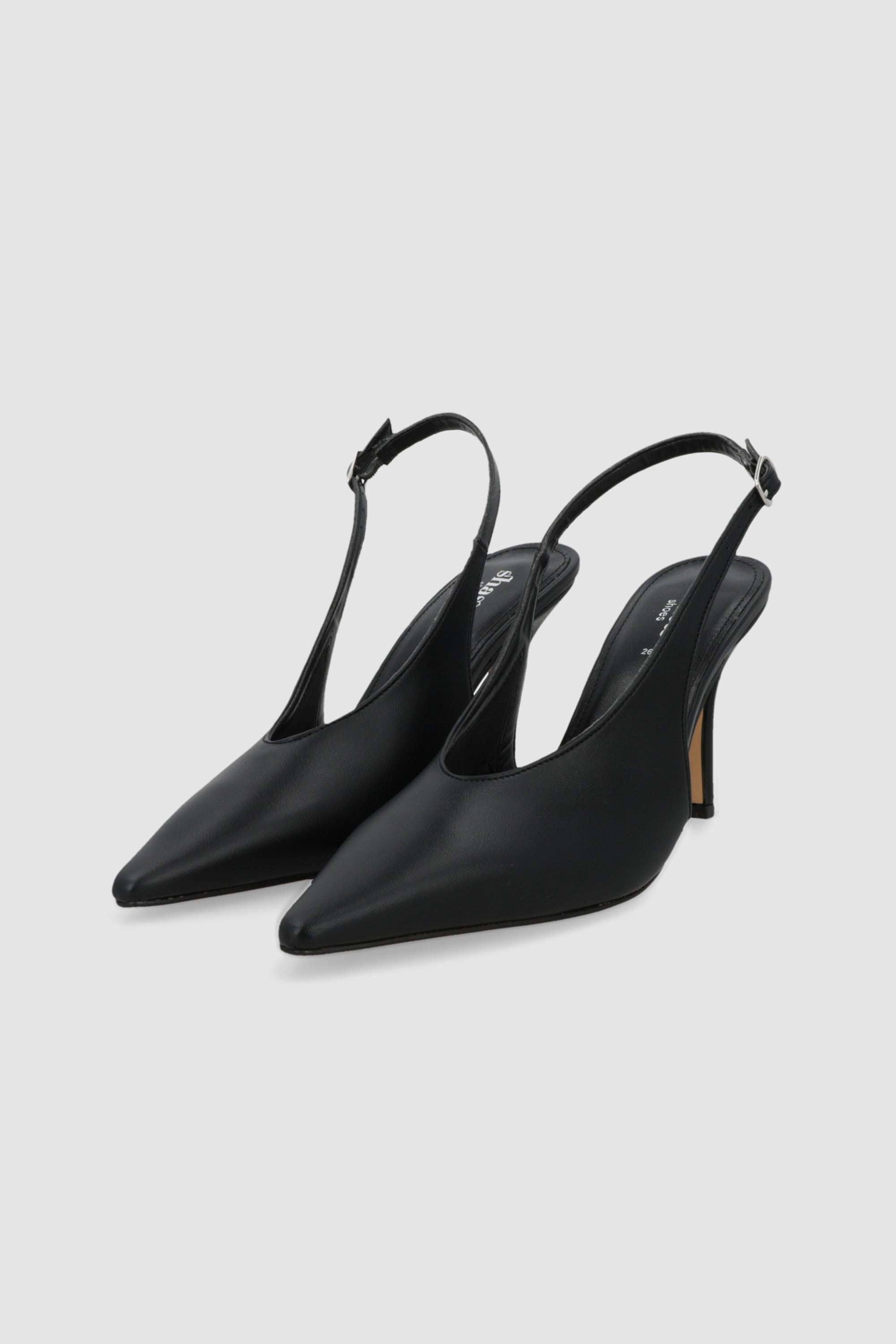 Tacon puntal sling back NEGRO