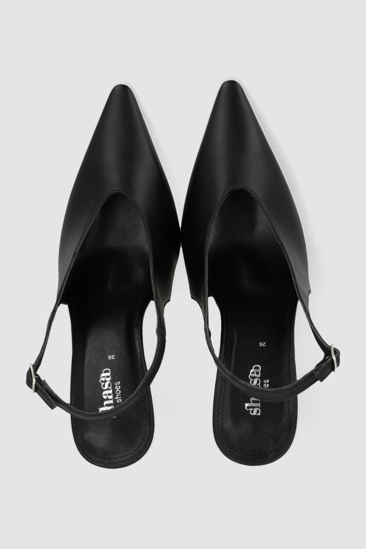 Tacon puntal sling back NEGRO