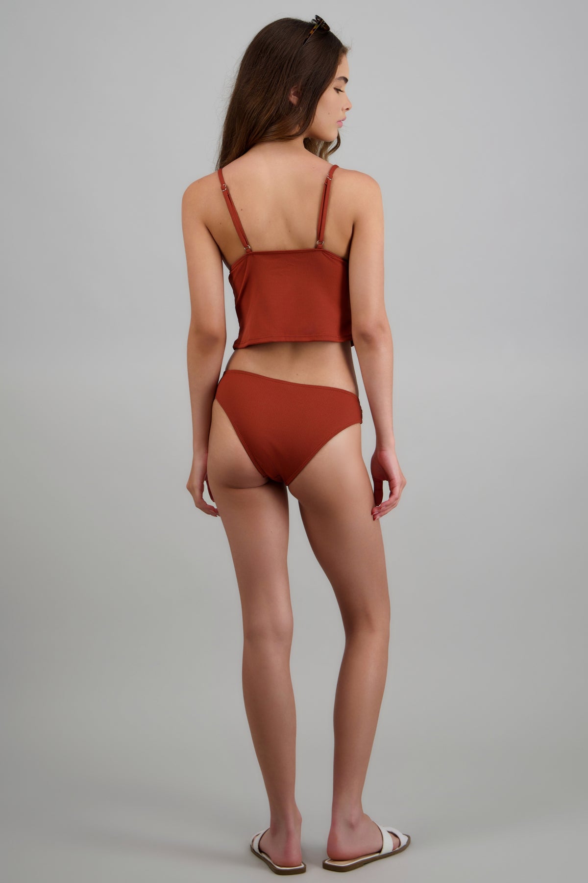 Bikini rib conchas top CHOCOLATE
