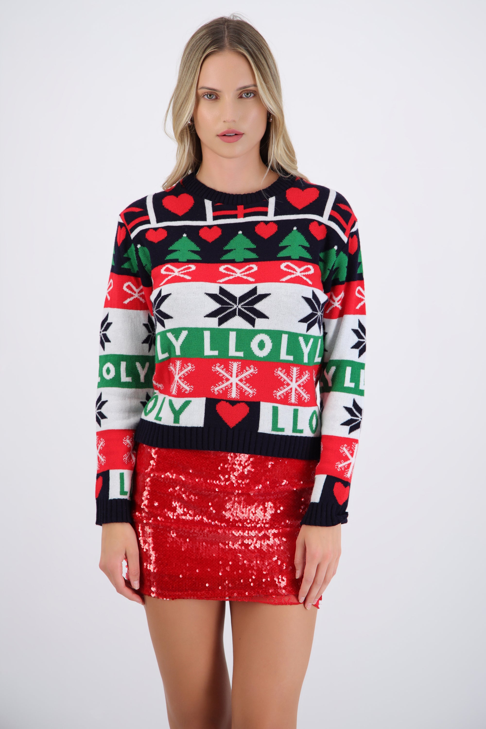 Suéter grecas holly jolly