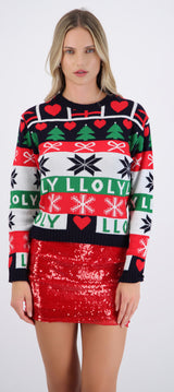 Suéter grecas holly jolly