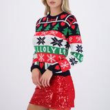 Suéter grecas holly jolly