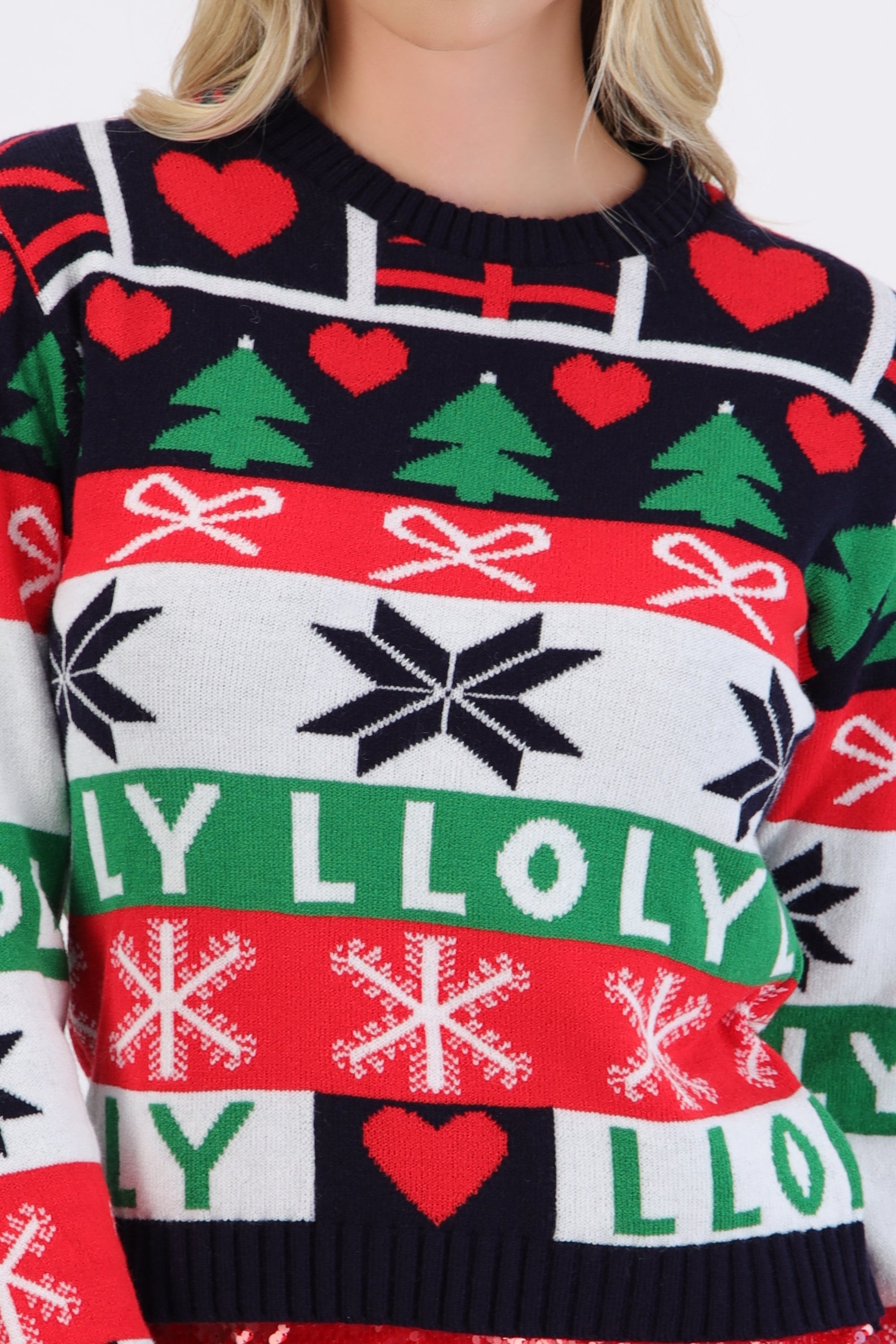 Suéter grecas holly jolly