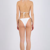 Bikini 3 pz satinado falda tipo crochet