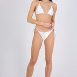 Bikini 3 pz satinado falda tipo crochet