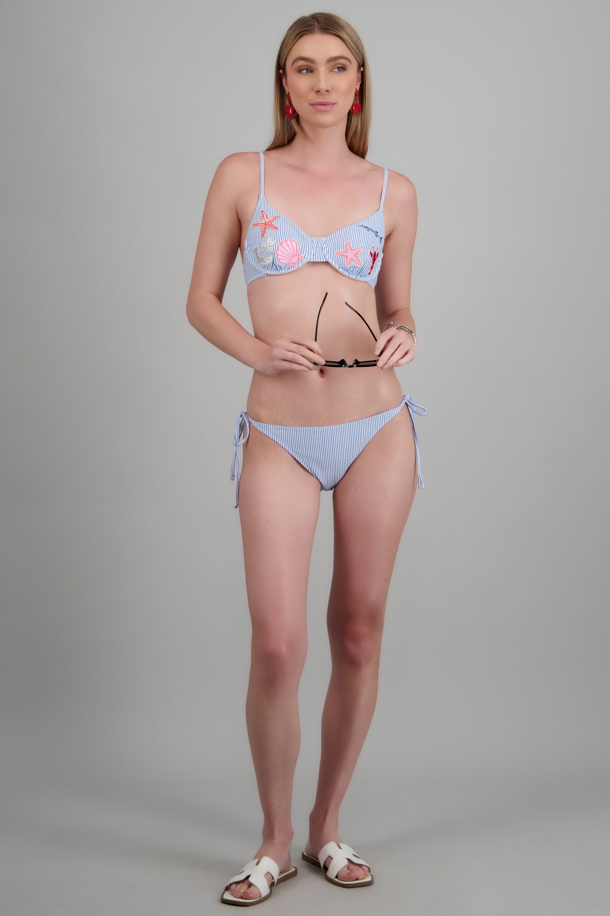 Bikini lineas parches mar AZUL COMBO
