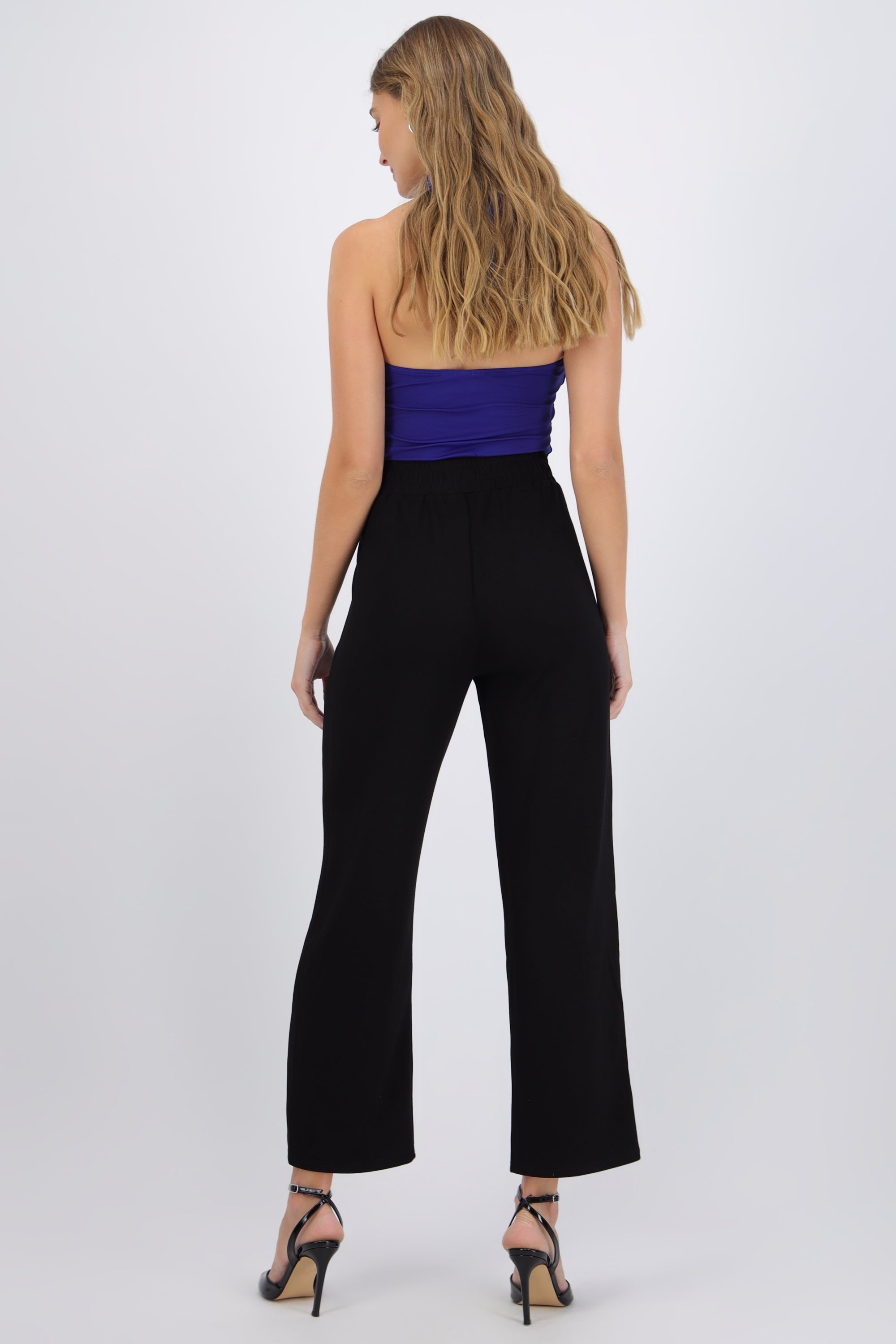 Pantalón modal detalle resorte espalda