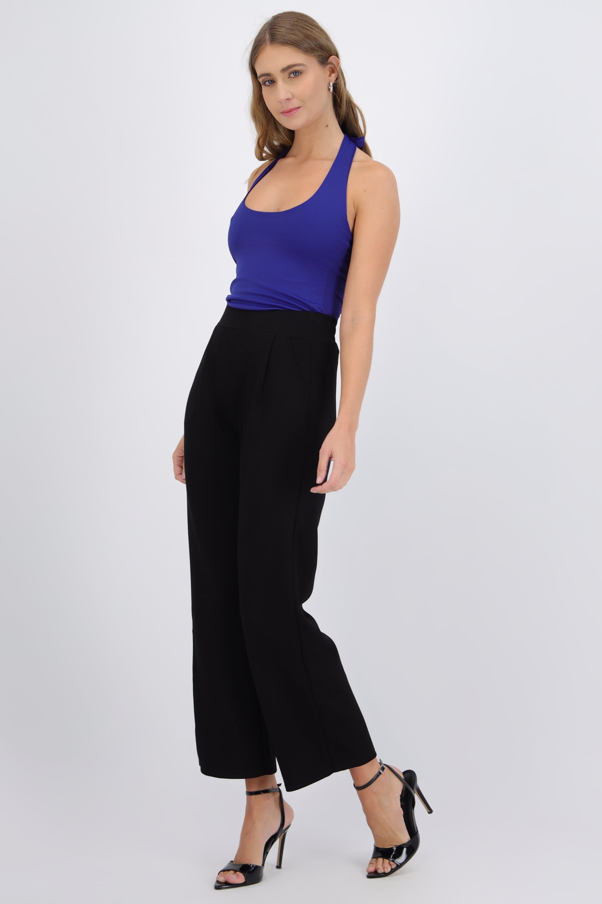 Pantalón modal detalle resorte espalda