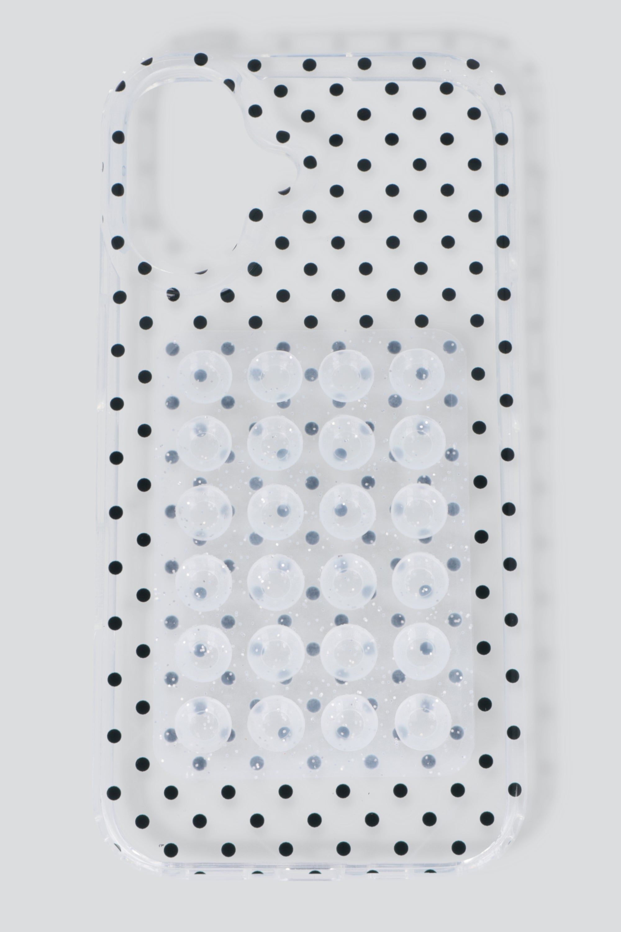 Funda cel iph 16 polka dots NEGRO