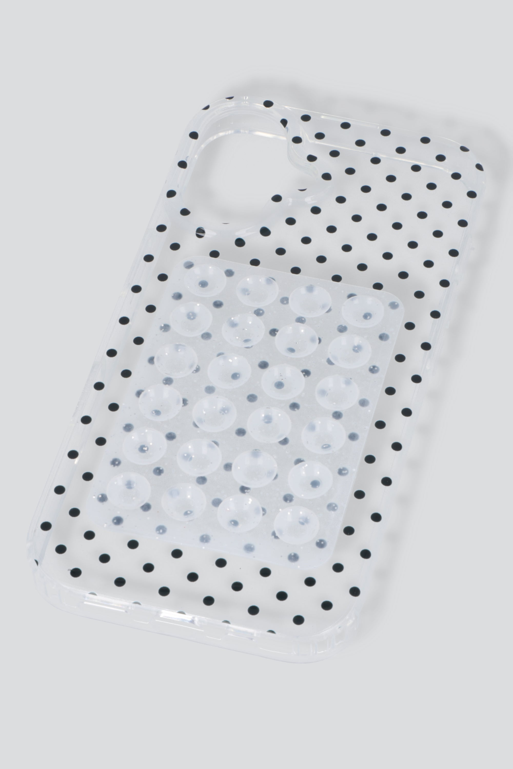 Funda cel iph 16 polka dots NEGRO