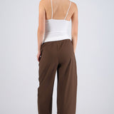 Pantalones pretina contraste con rayas al costado