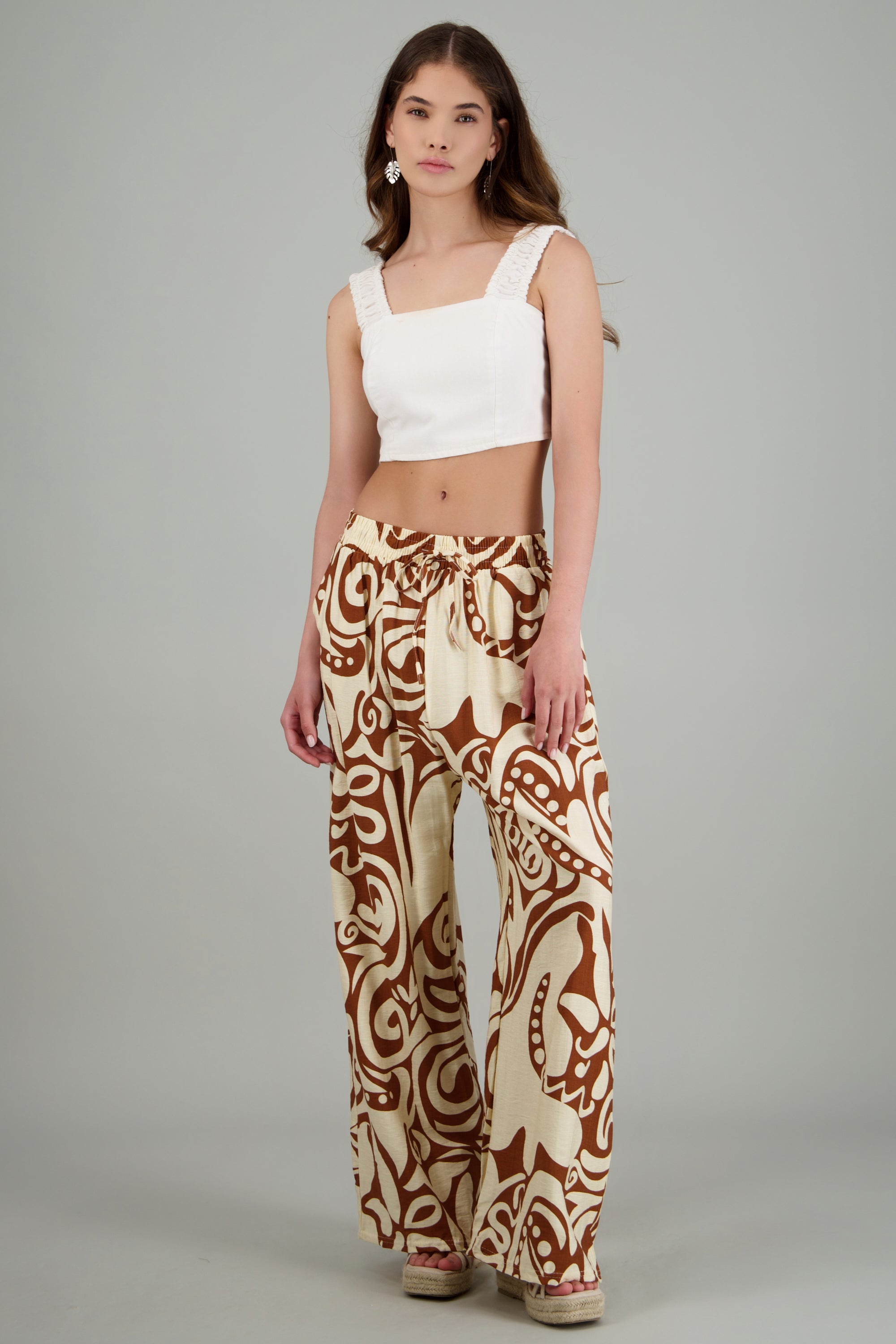 Pantalones ligeros estampados HUESO COMBO