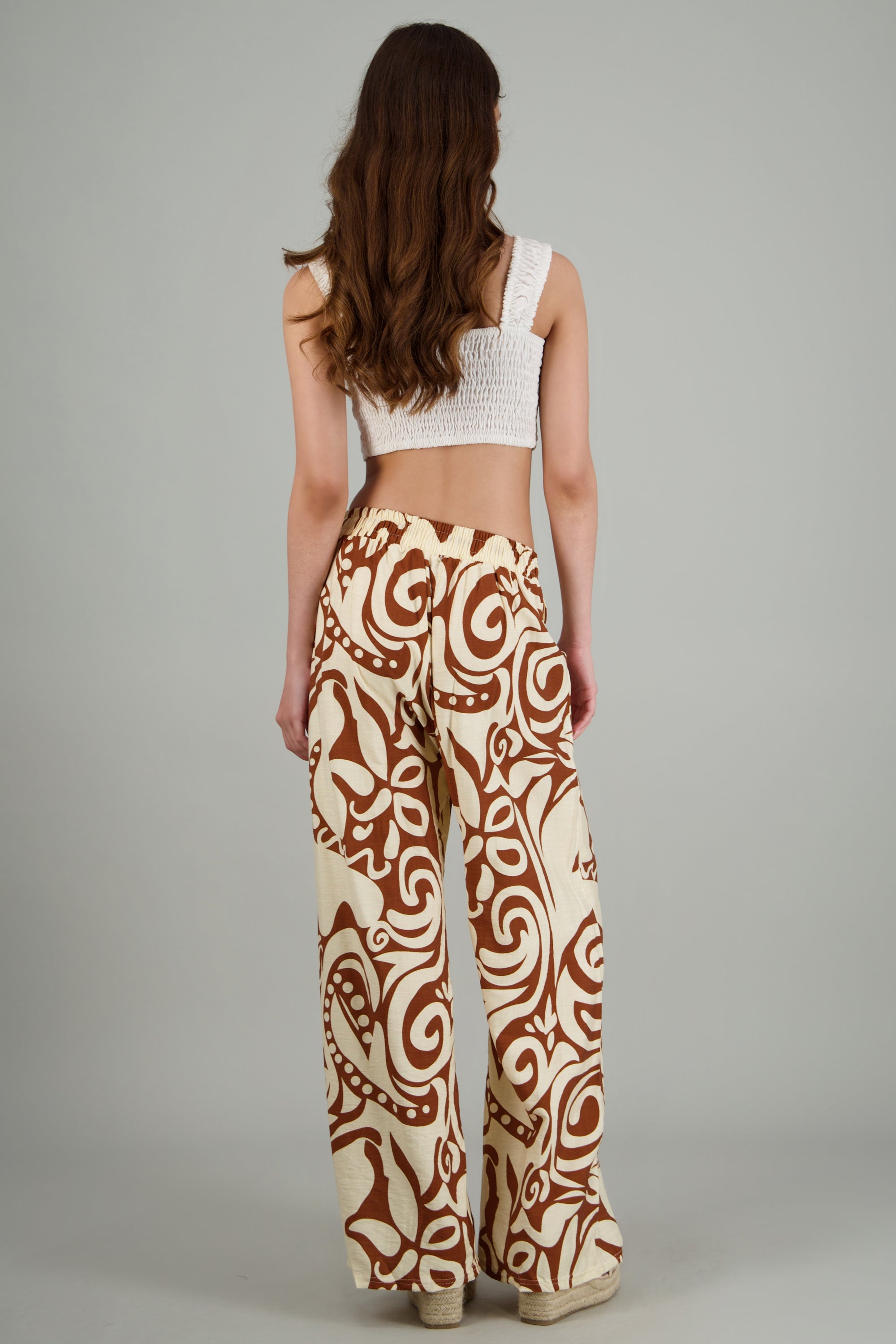 Pantalones ligeros estampados HUESO COMBO