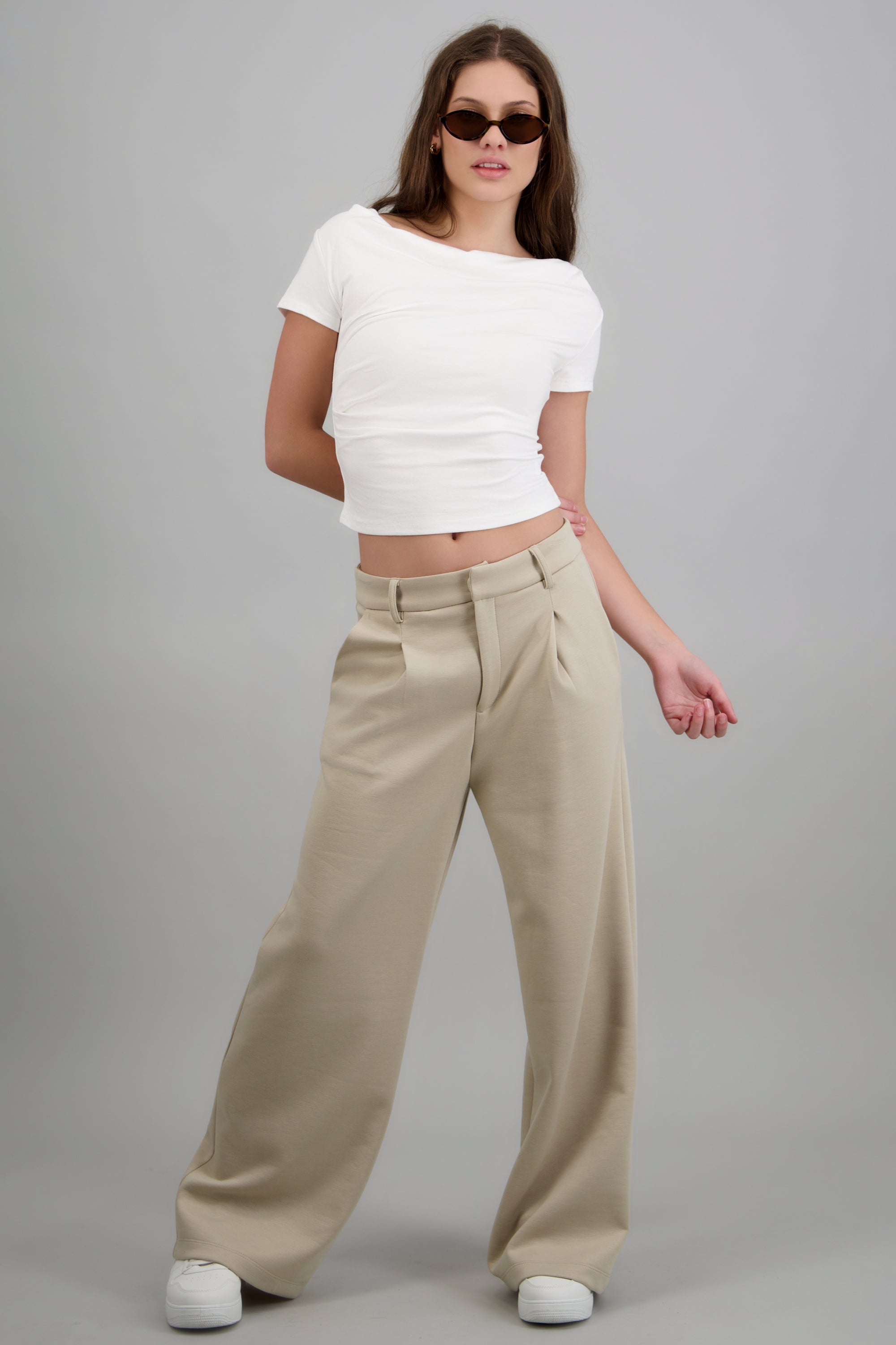 Pantalon wide leg modal detalle pretina ARENA