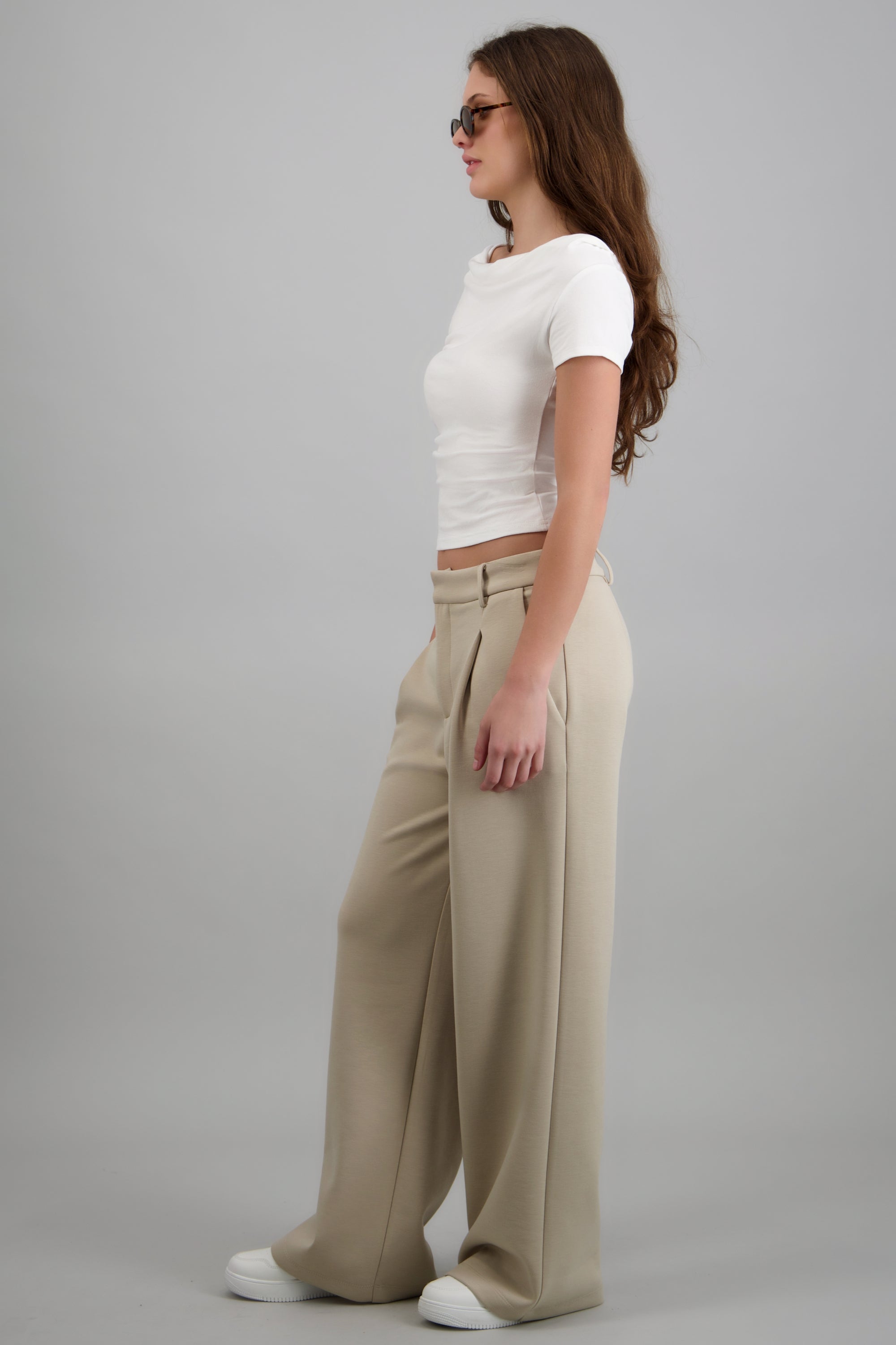 Pantalon wide leg modal detalle pretina ARENA