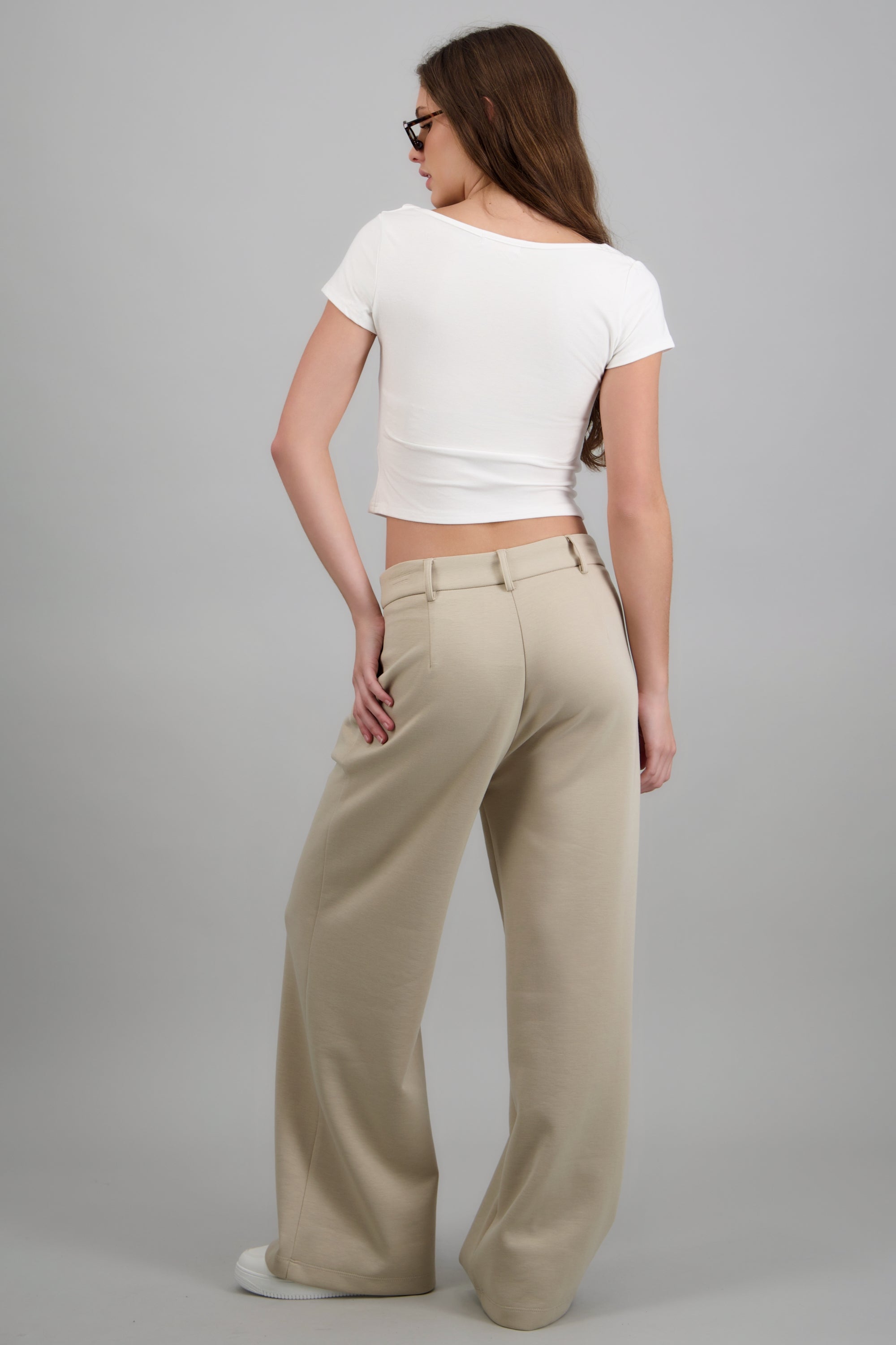 Pantalon wide leg modal detalle pretina ARENA