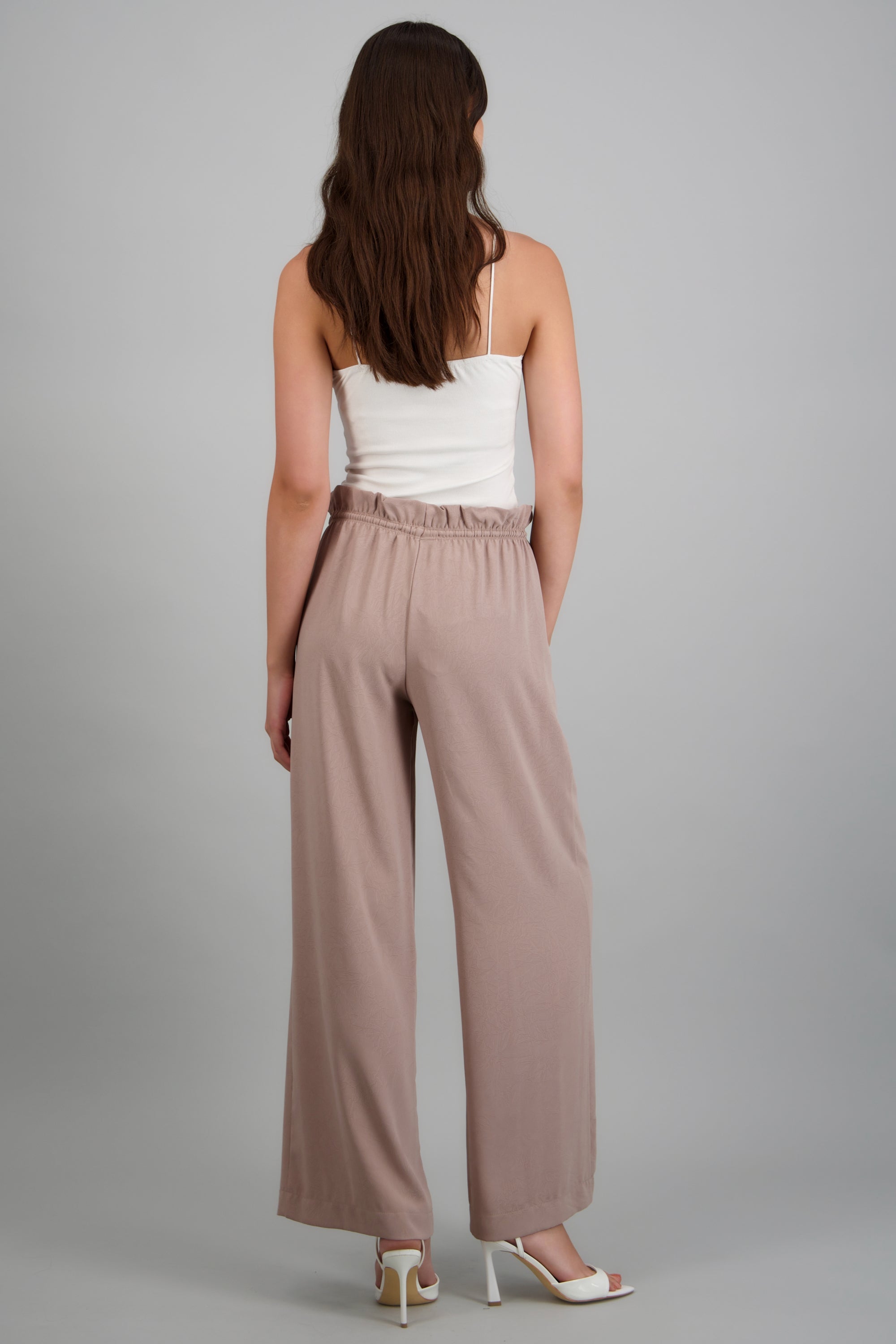 Pantalon amplio pretina elastico KHAKI