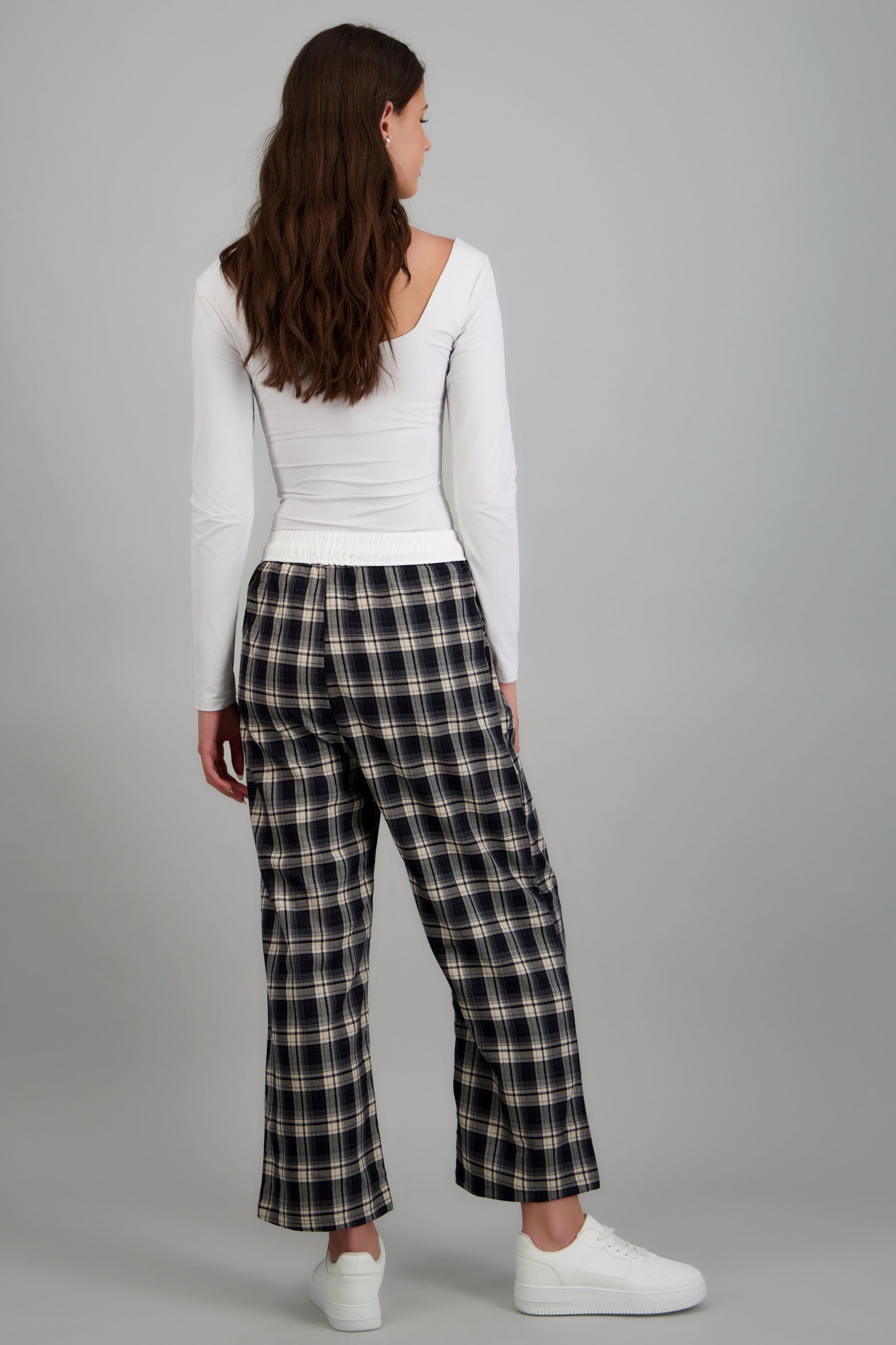Pantalones cuadrados y jareta encaje MARINO COMBO