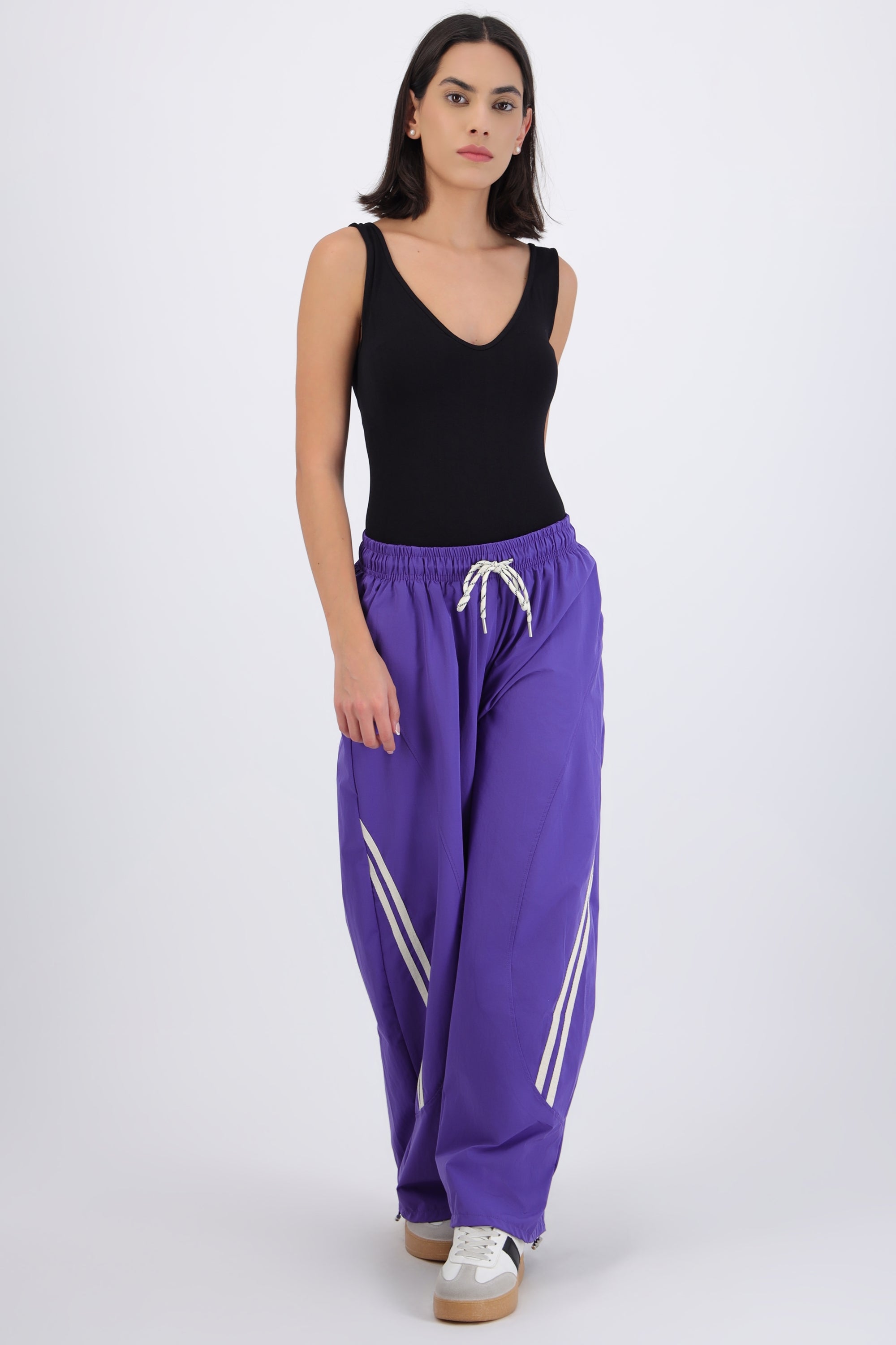 Pantalones rayas corte barrel