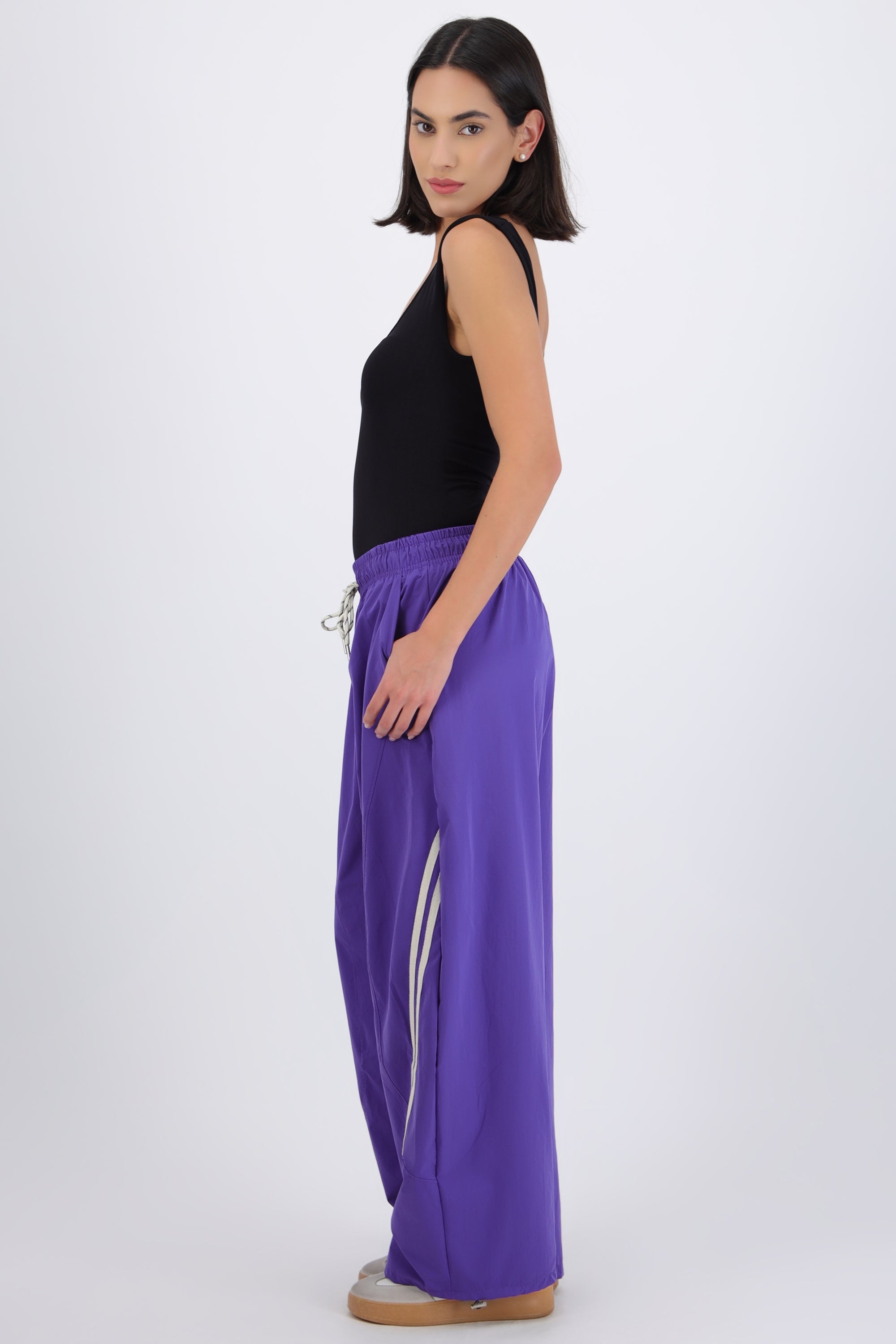 Pantalones rayas corte barrel
