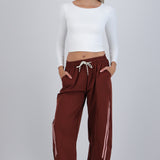Pantalones rayas corte barrel
