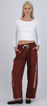 Pantalones rayas corte barrel