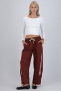 Pantalones rayas corte barrel