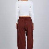 Pantalones rayas corte barrel