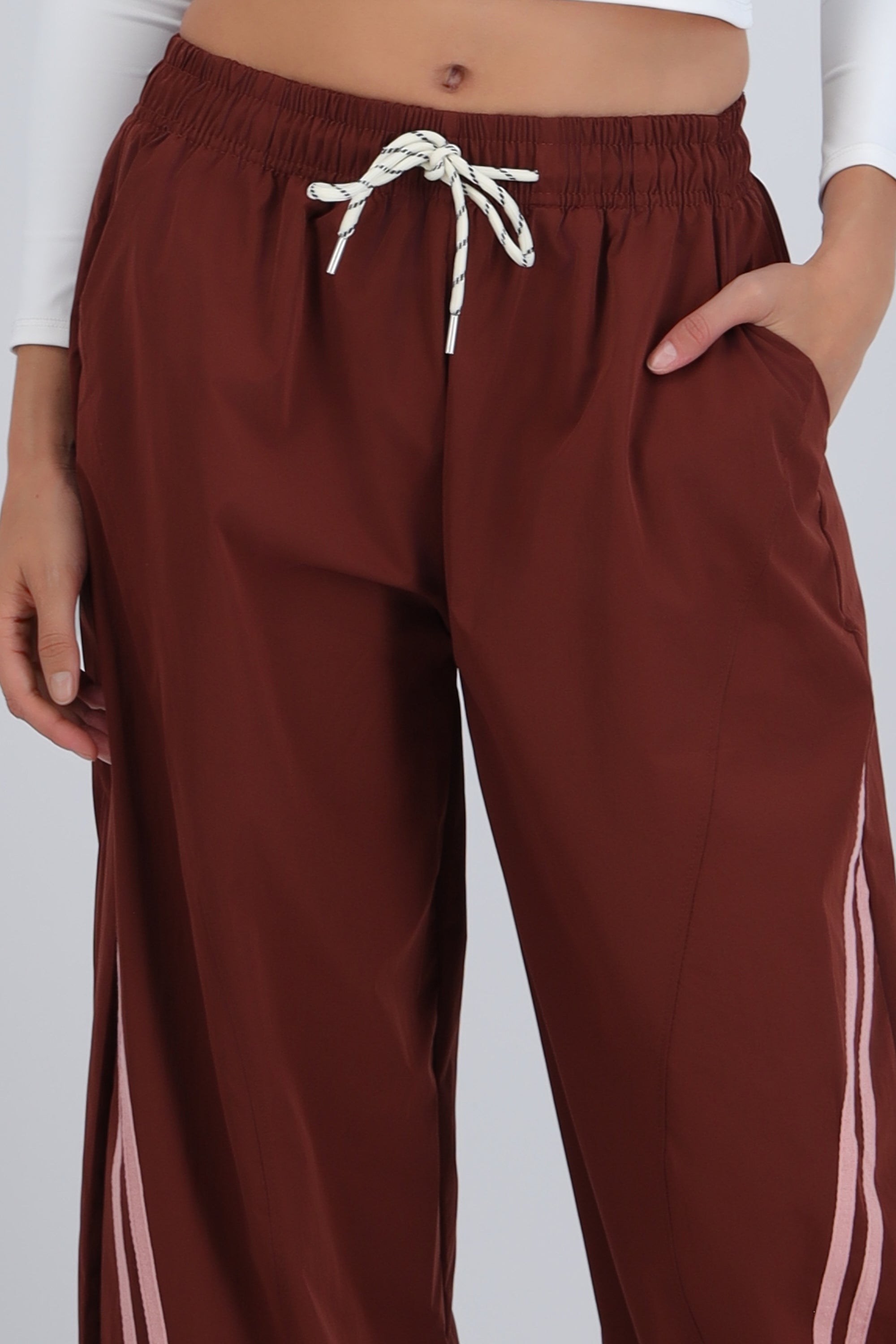 Pantalones rayas corte barrel