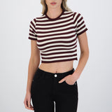 Top crop rayas detalle borde