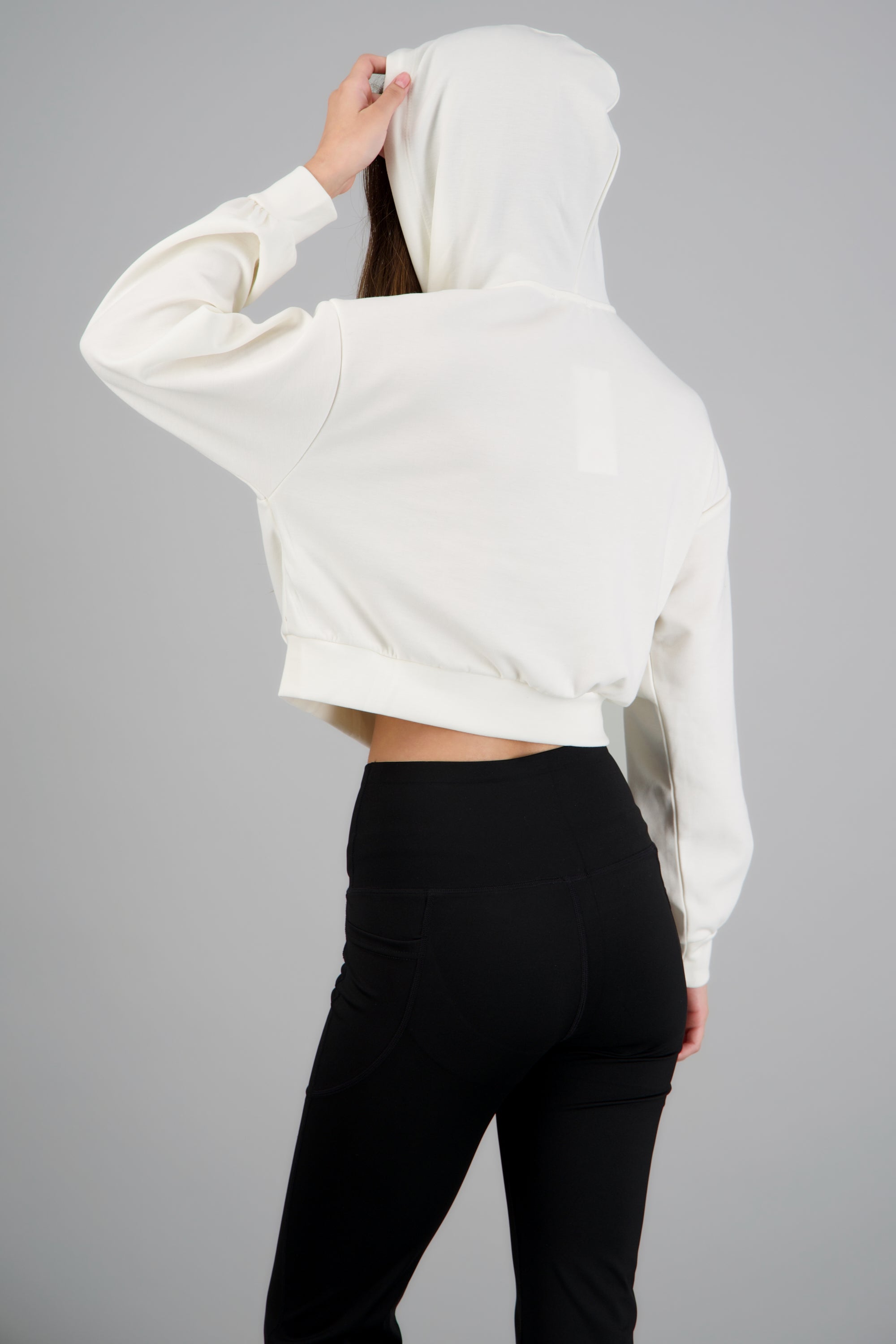 Sudadera con cierre modal BLANCO