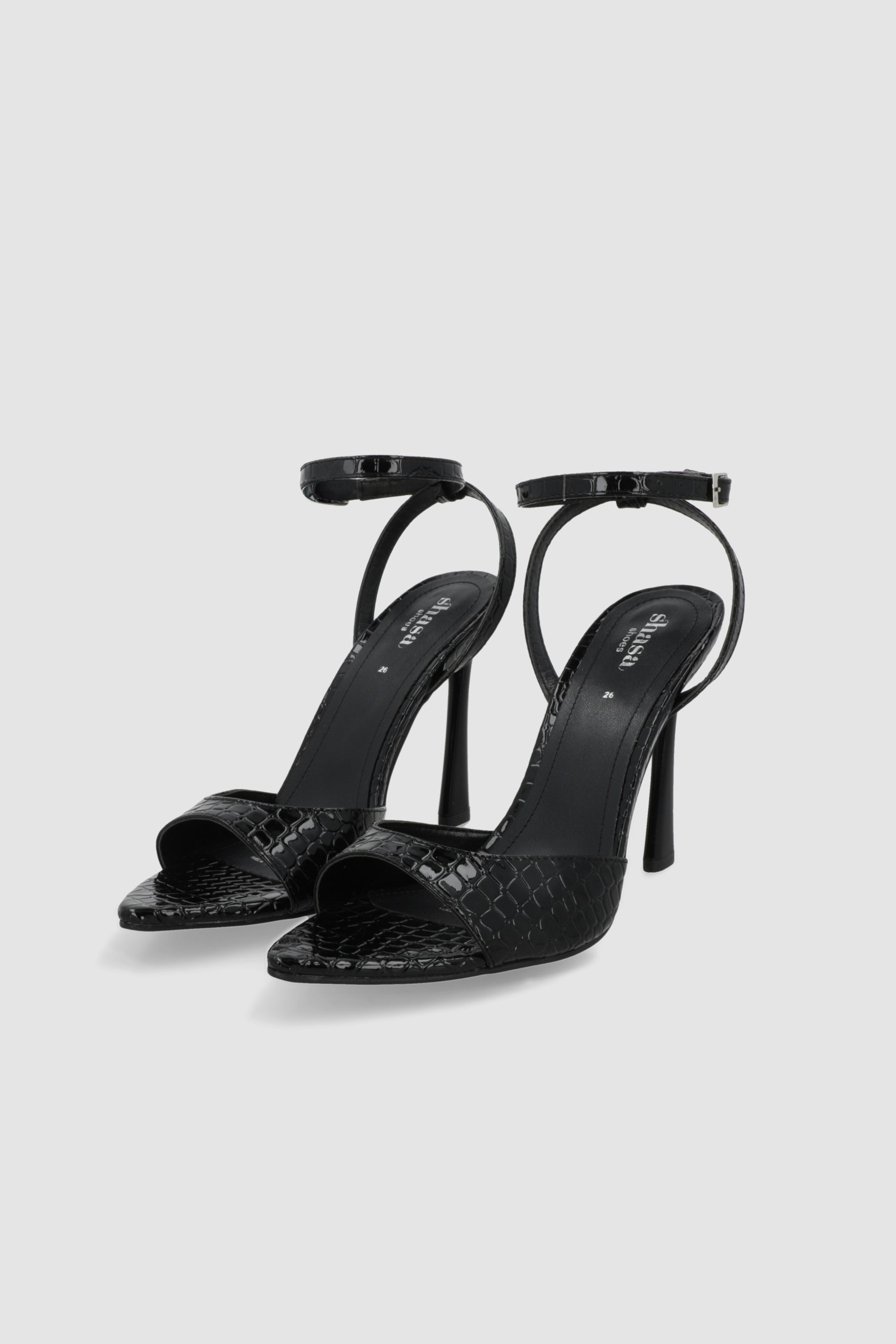 Tacon pep toe pointy NEGRO