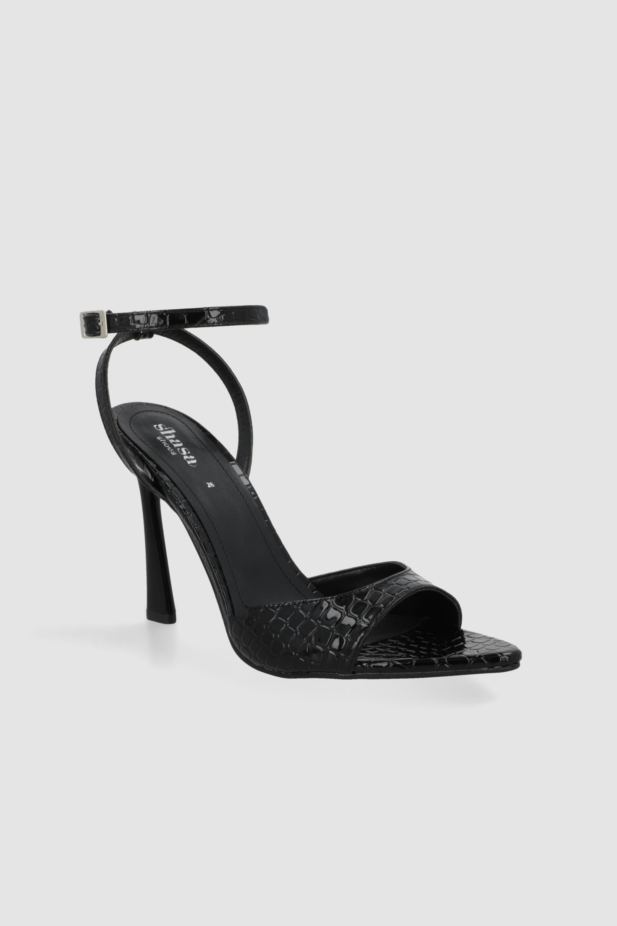 Tacon pep toe pointy NEGRO
