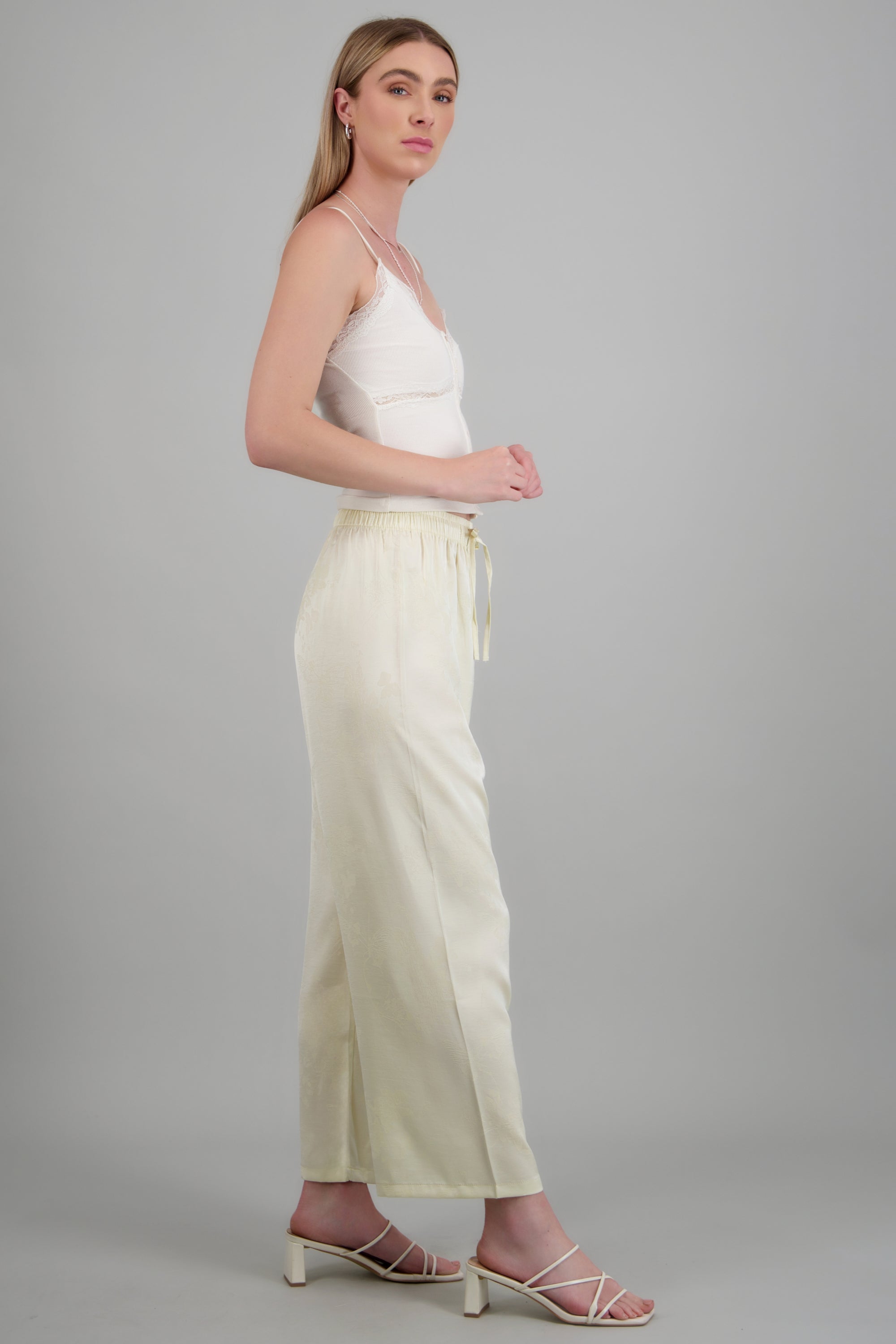 Pantalones con brocado ligeros HUESO