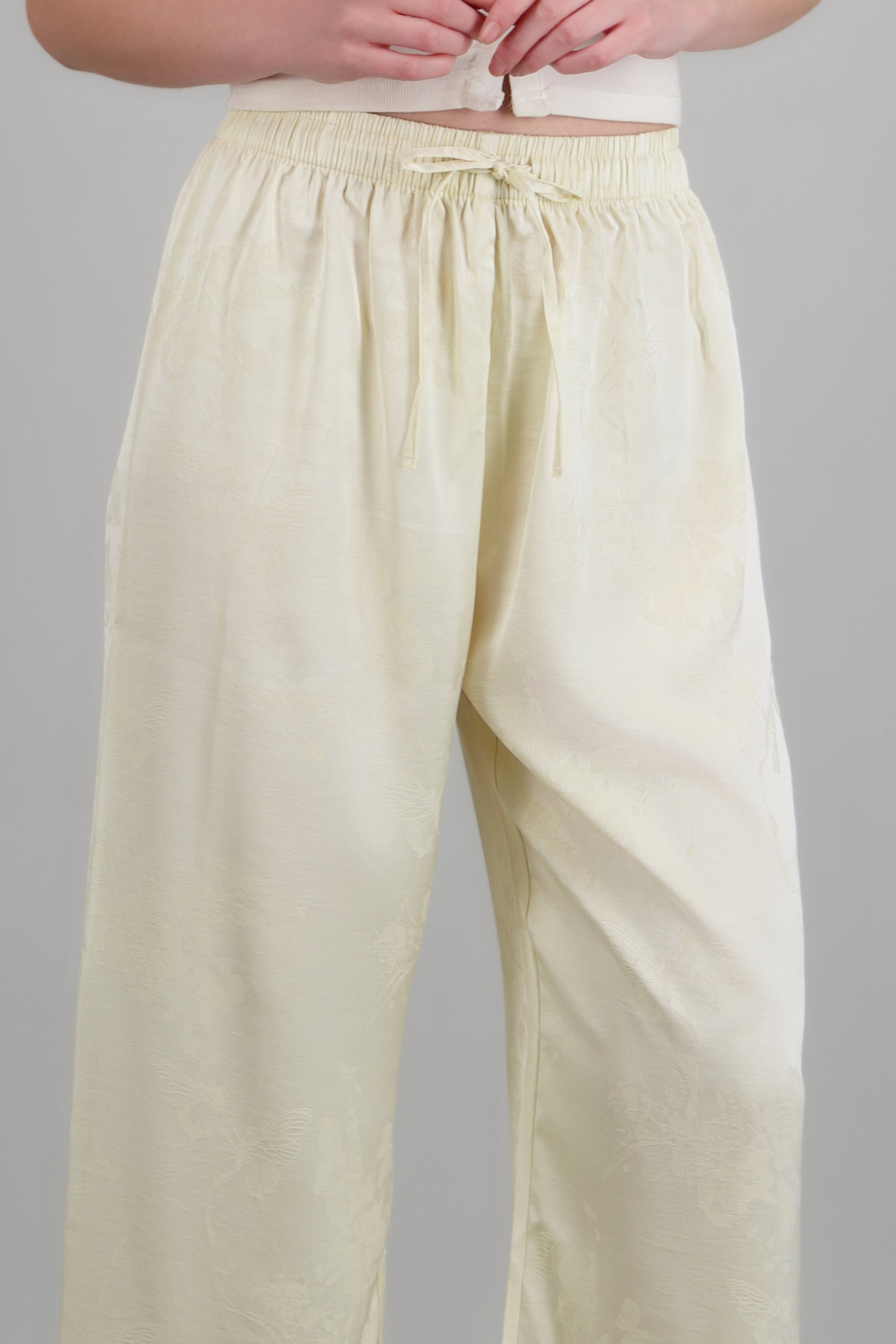 Pantalones con brocado ligeros HUESO