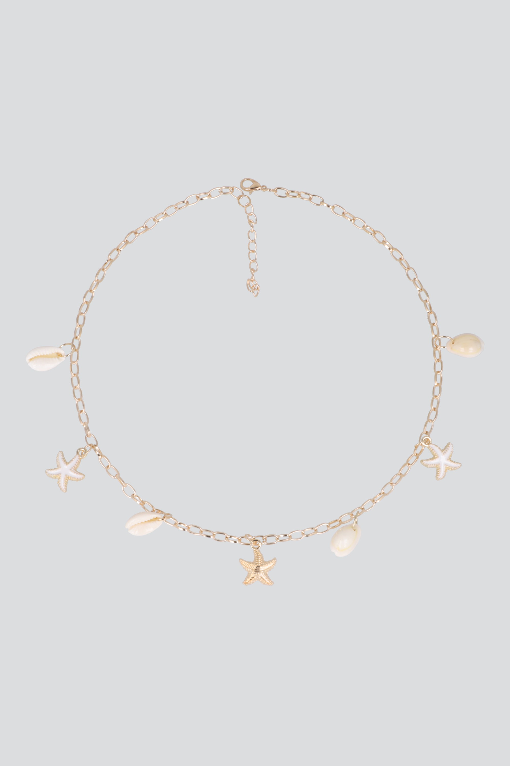 Collar charms conchas estrellas mar BLANCO