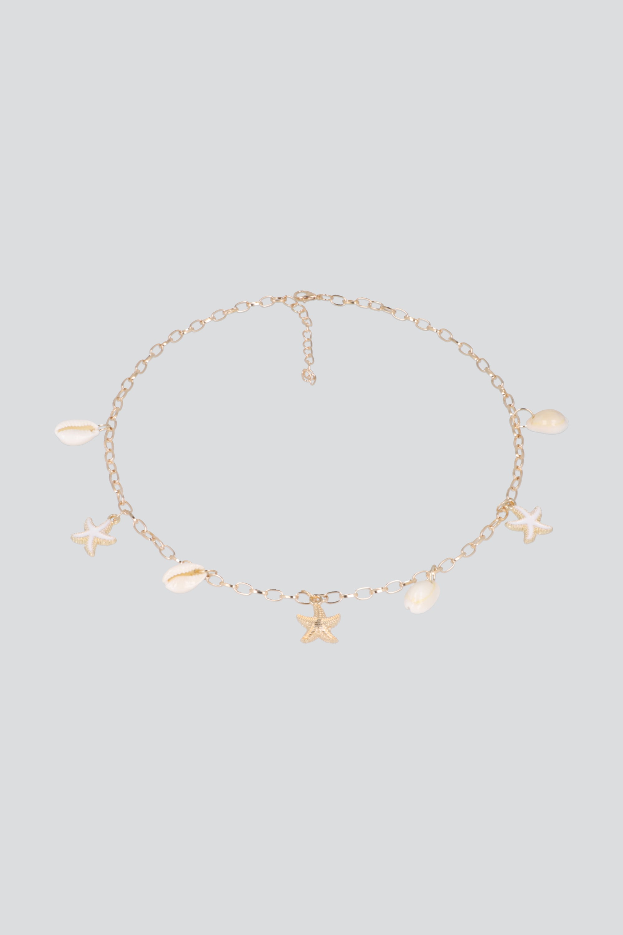 Collar charms conchas estrellas mar BLANCO
